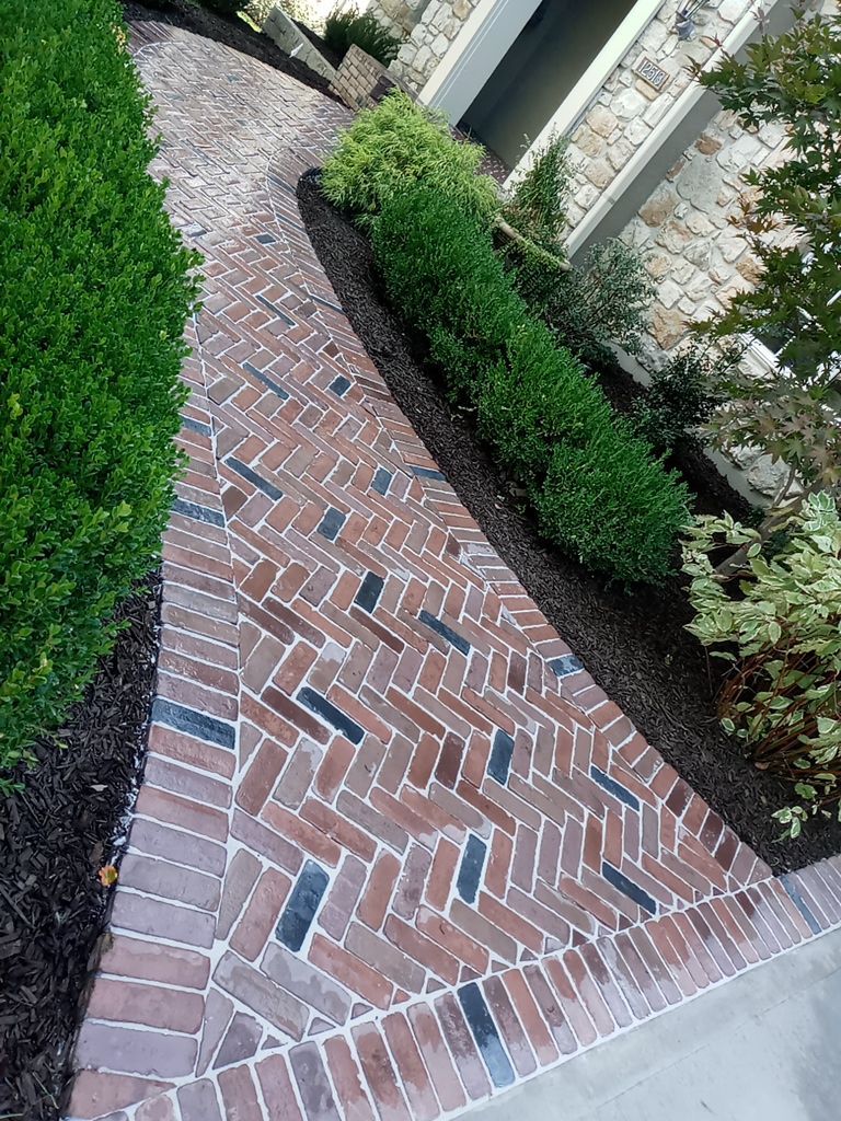 New Driveway and Sidewalk by LAND ESCAPES LLC