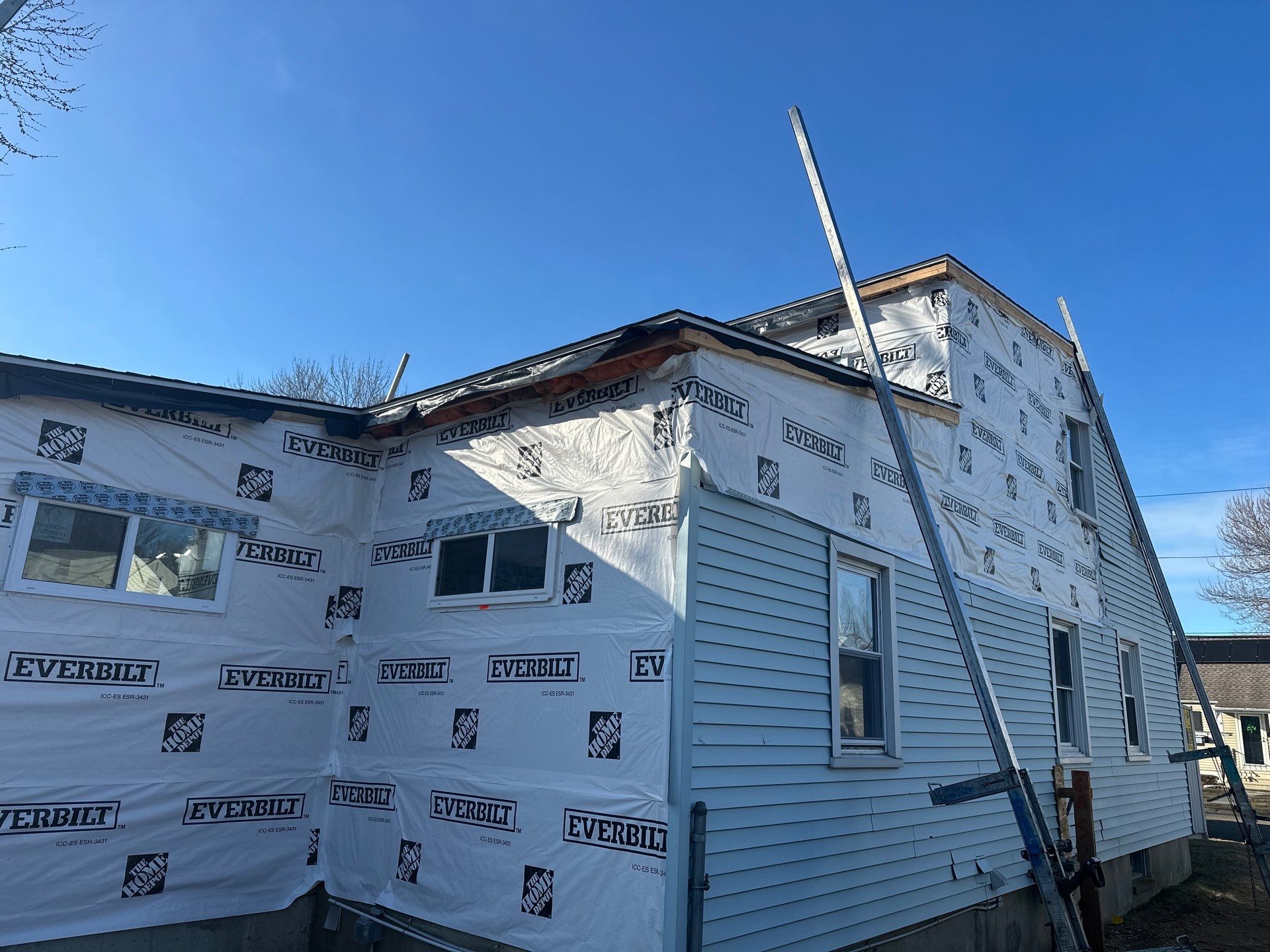 Siding Installation using CertainTeed Monogram Vinyl Siding - D4 - Sterling Gray by A Plus Exterior
