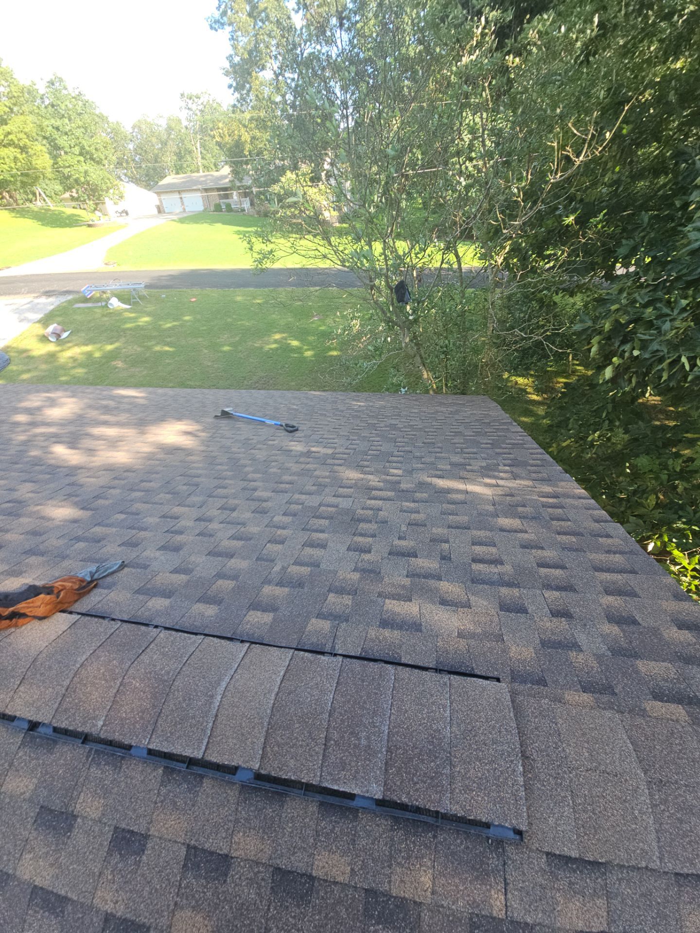 Residential Roofing Installation using GAF Timberline HDZ Barkwood by Rainstoppers Roofing