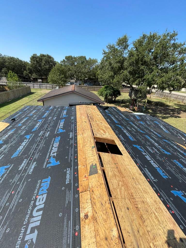 Residential Roofing Installation using Synthetic Underlayment & Replacing Rotted Decking by Black Coast Roofing