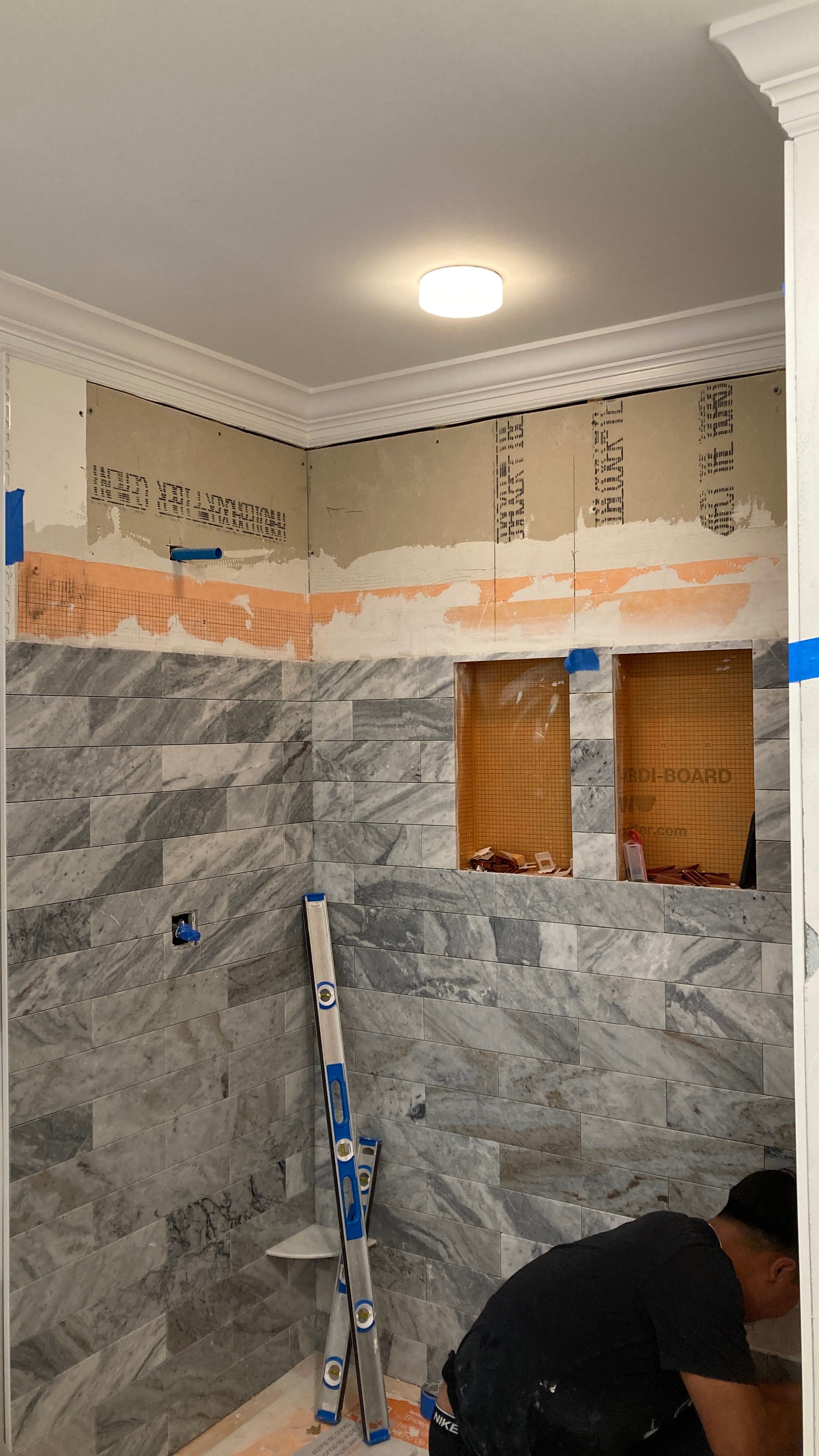 Updated Tile Shower by Footprints Floors of Nashville