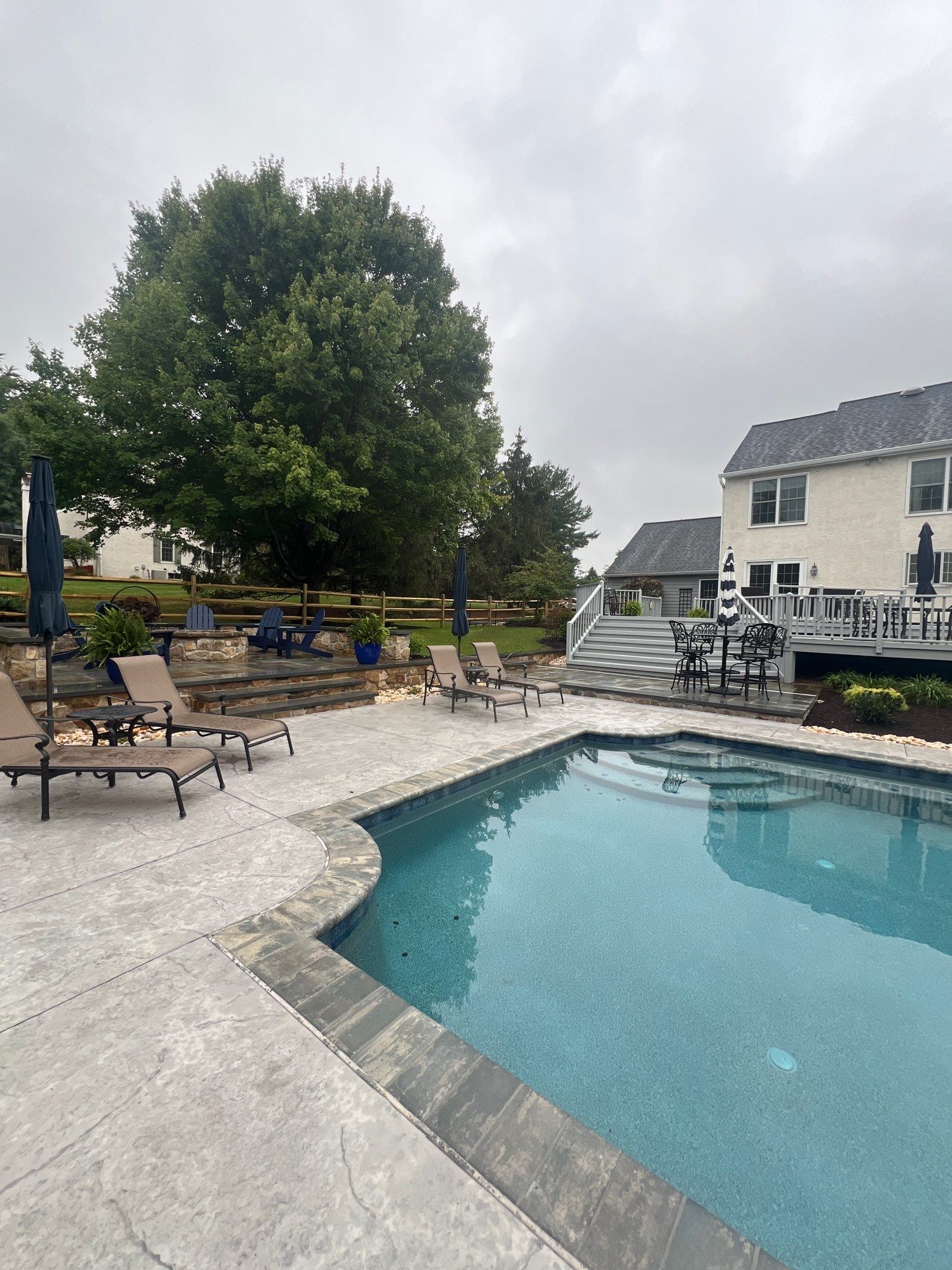 Stamped Concrete Pool Deck  by Architectural Concrete Design