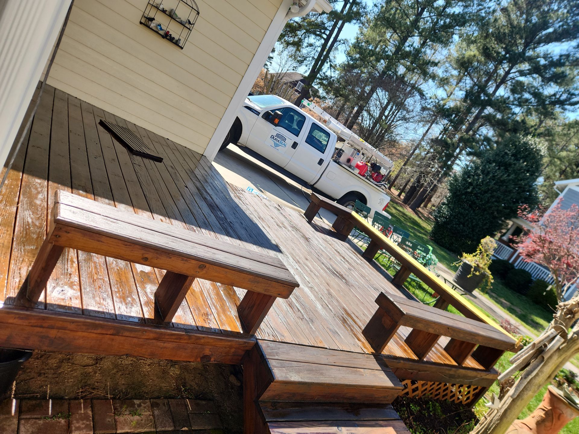 Weathered Deck using Wood Sealant + Board Replacements by DuraSeal