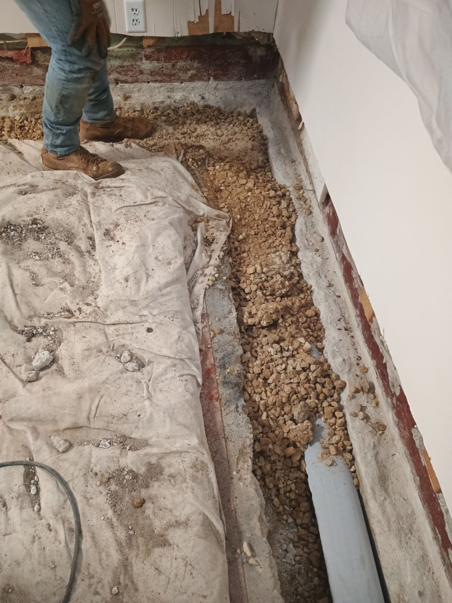 Drain Tile & a Sump Pump for our Property Management Partner by Waterproofing Northeast