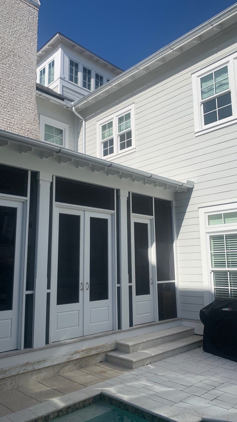 Gutter Installation using Galvalume Half Round Gutters by Gutter Professors