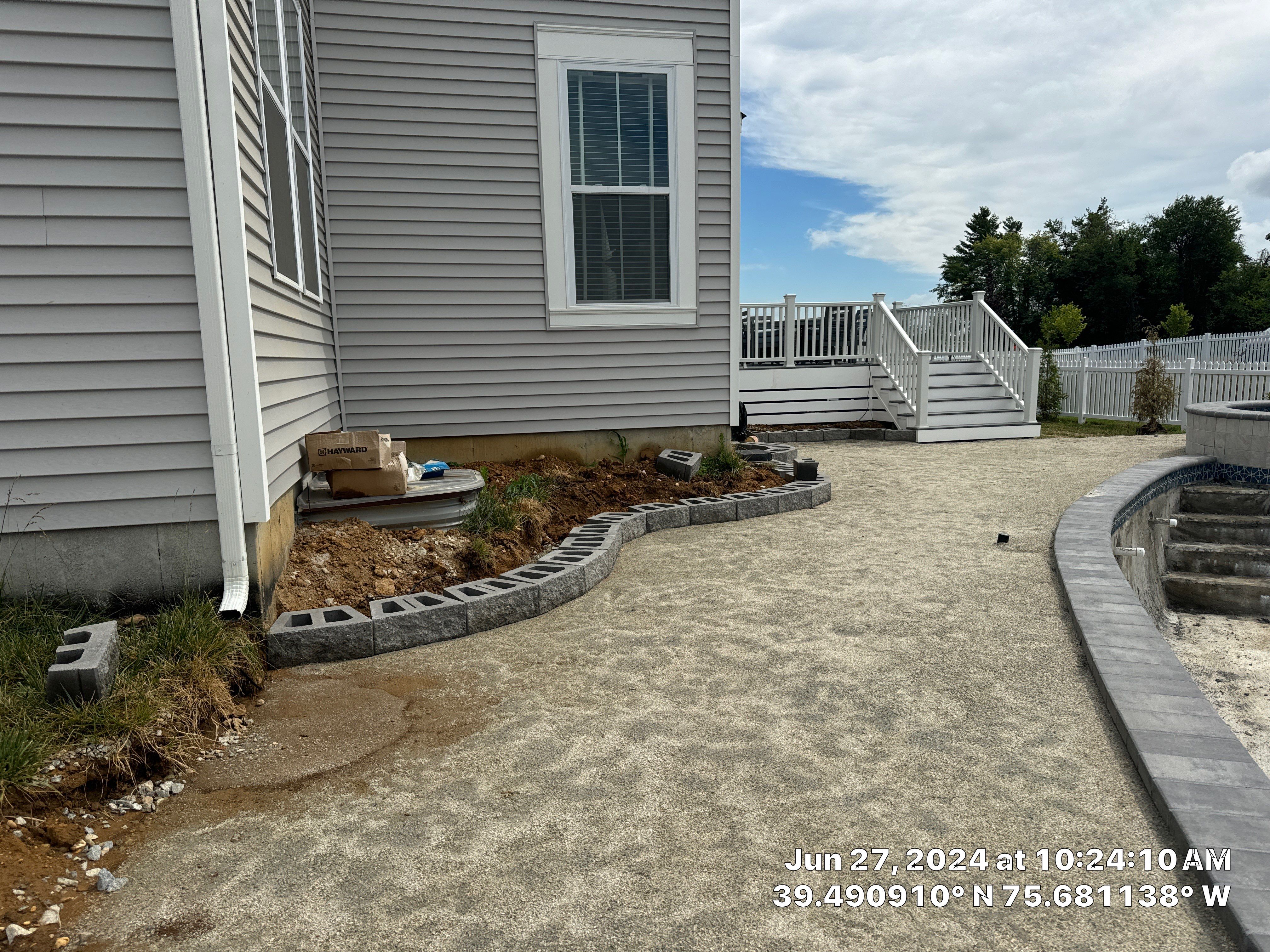 Pool and Hardscape Design in Delaware | Belgard Paver Patio & Outdoor Living Space by Studio G Indoor Spaces & Outdoor Living