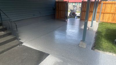 Newport Patio Transformation with Slatestone Industrial Chip Coating
