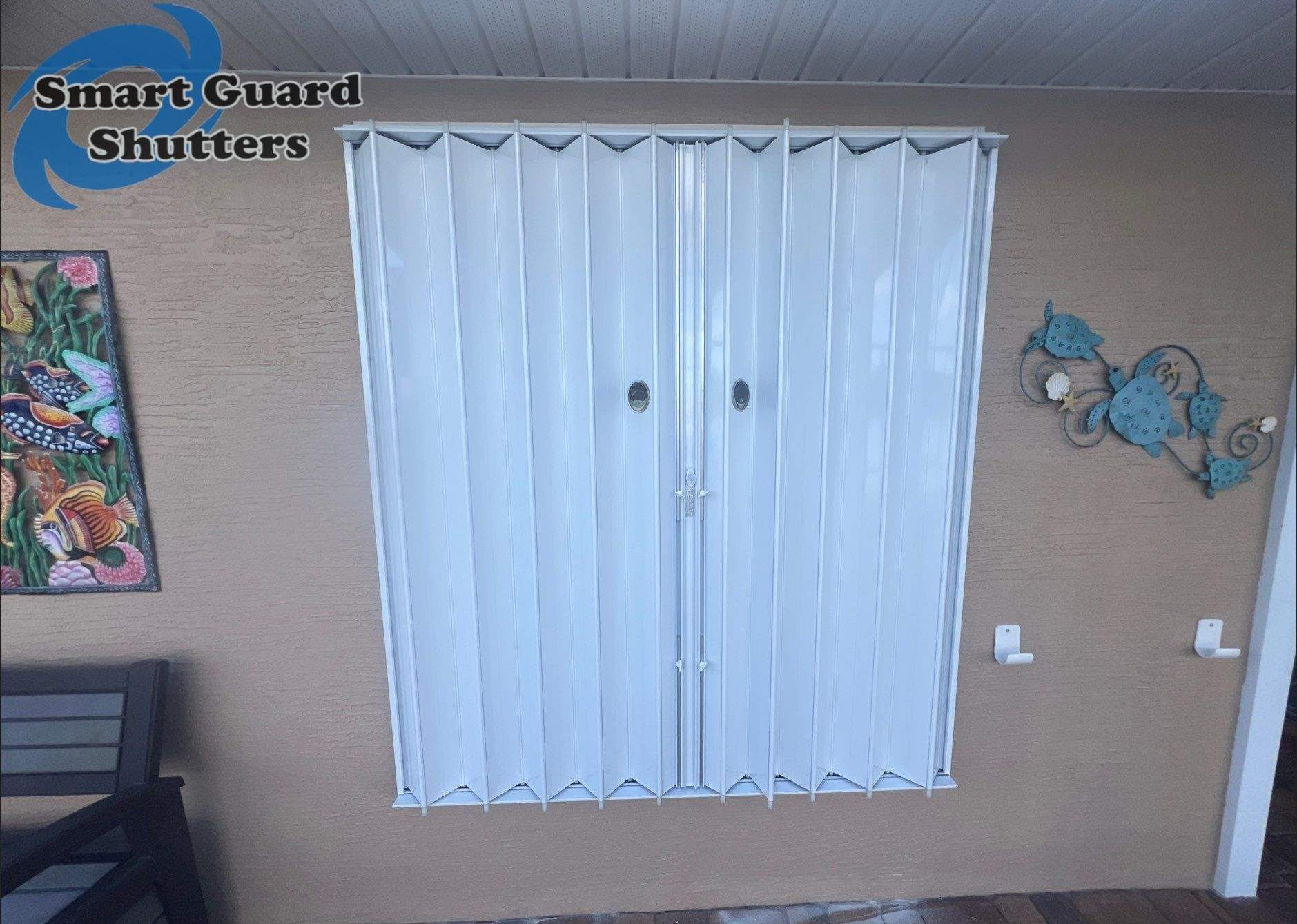 Hurricane Protection In White by Smart Guard Shutters