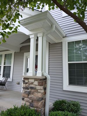 seamless aluminum gutter install in Island Lake, IL (After)