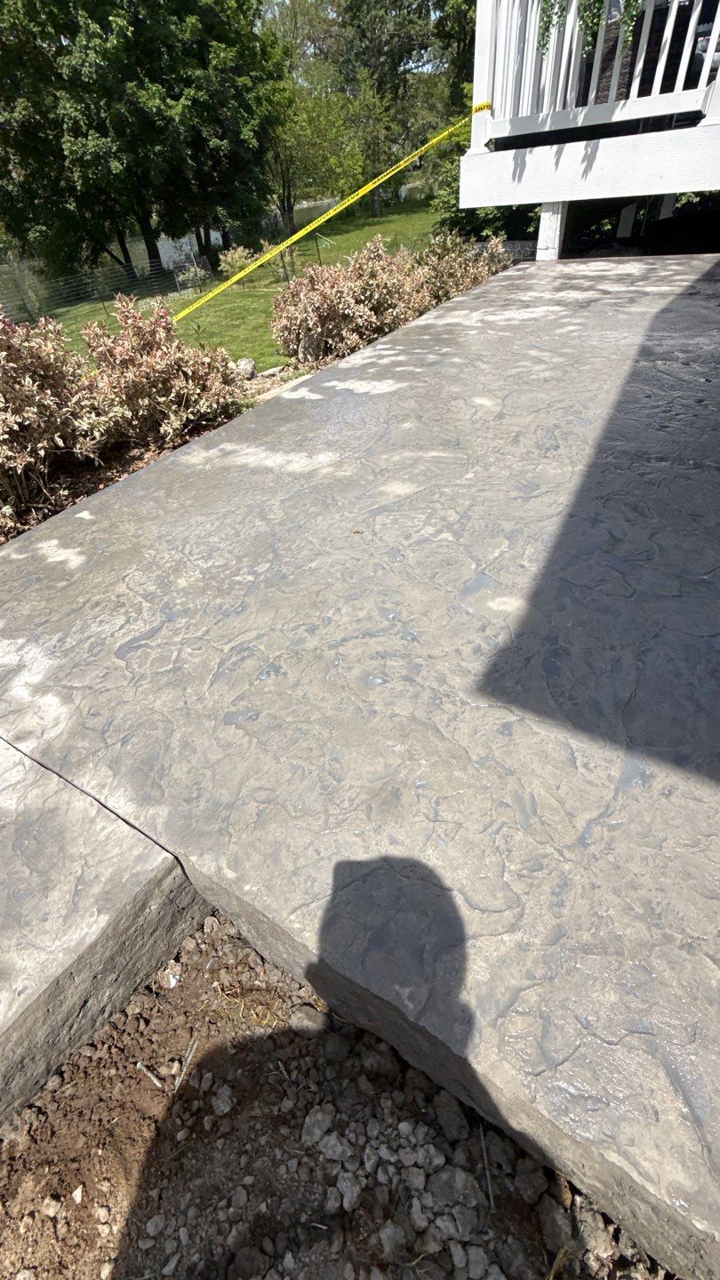 Stamped Oxford Slate Steps by NG Masonry & Construction LLC