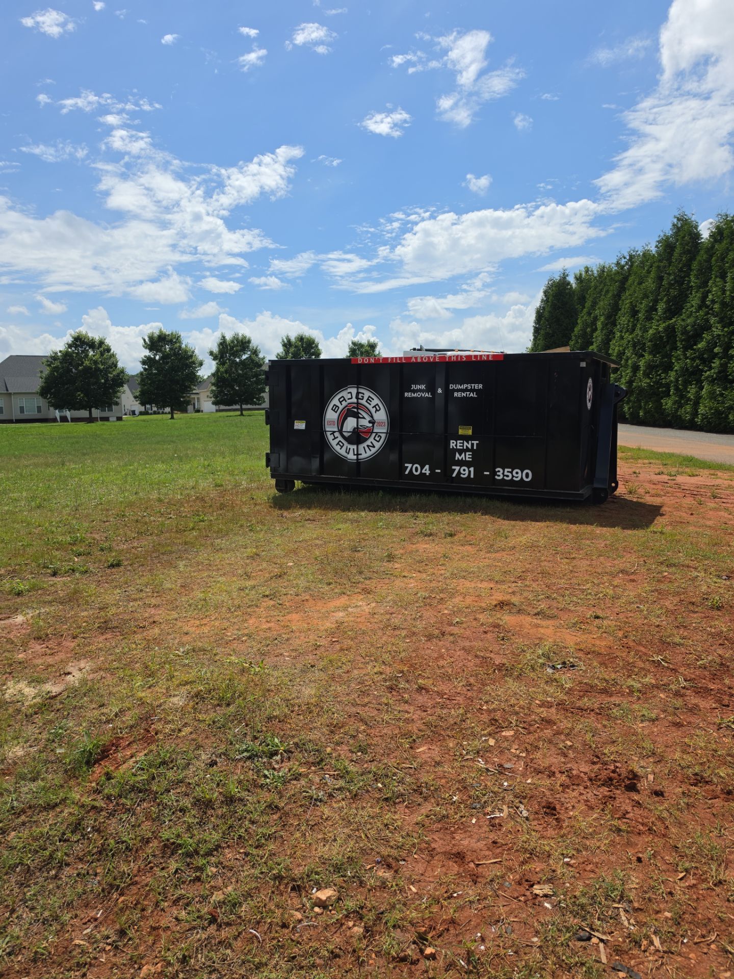 Job site clean up in Rock Hill by Badger Hauling