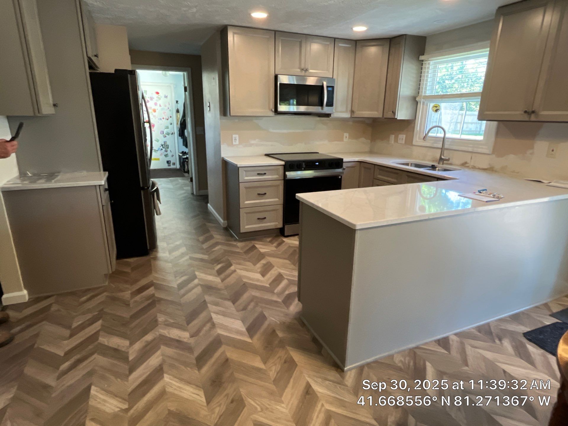 Kitchen Renovation & New Floors by Hilltop Drafting & Design LLC