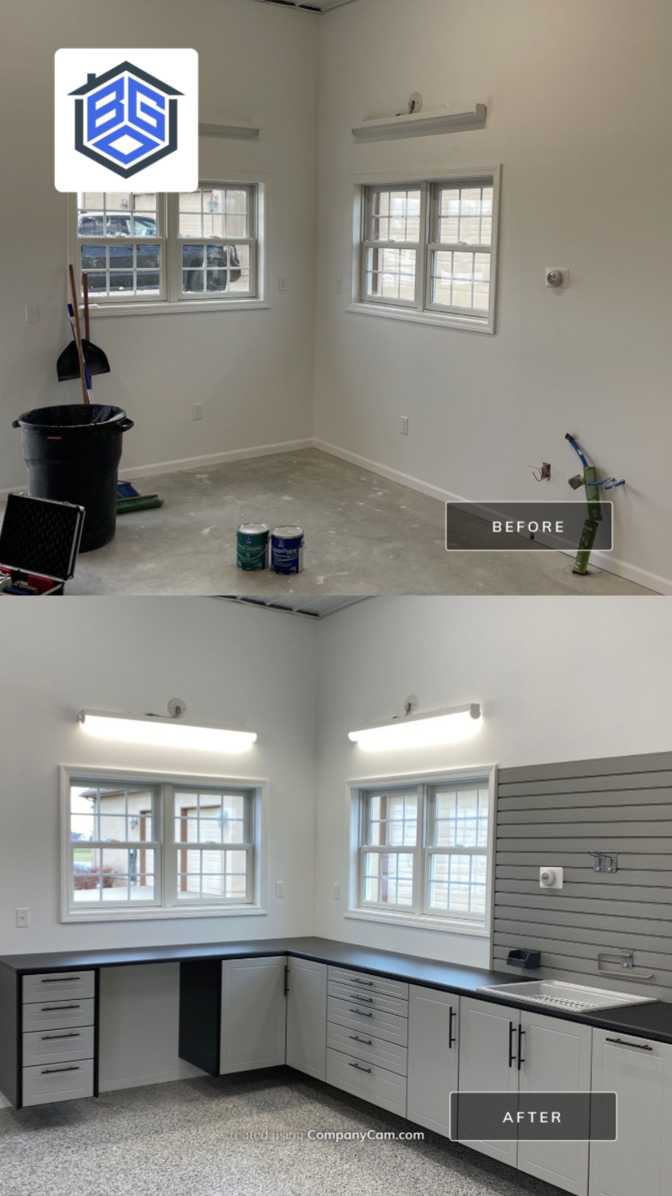 Pat F. gets a beautiful remodeled garage! by Banner Garage