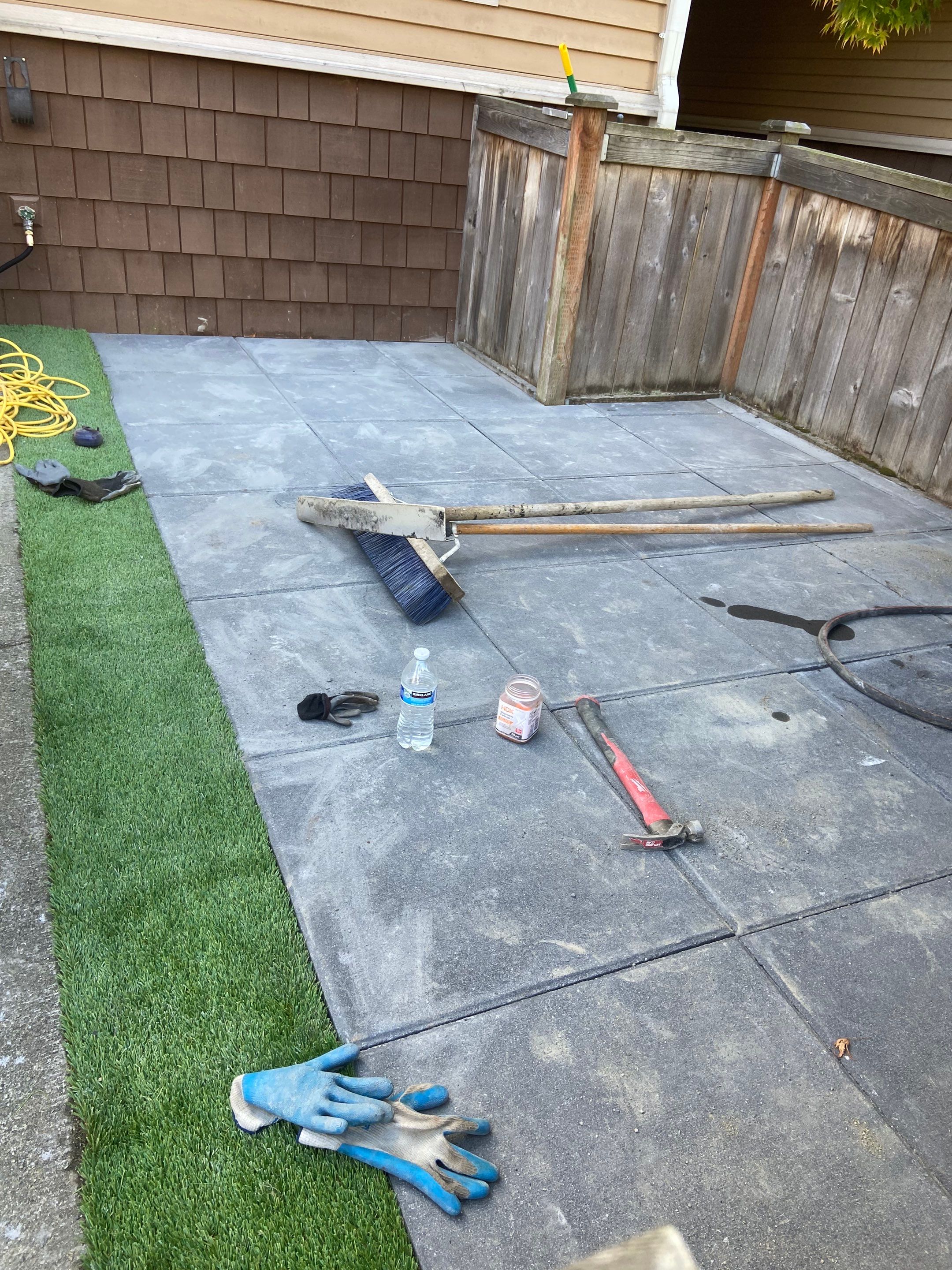 Paver Walkway & Turf Installation | Seattle  by Jireh Asphalt & Concrete Inc 