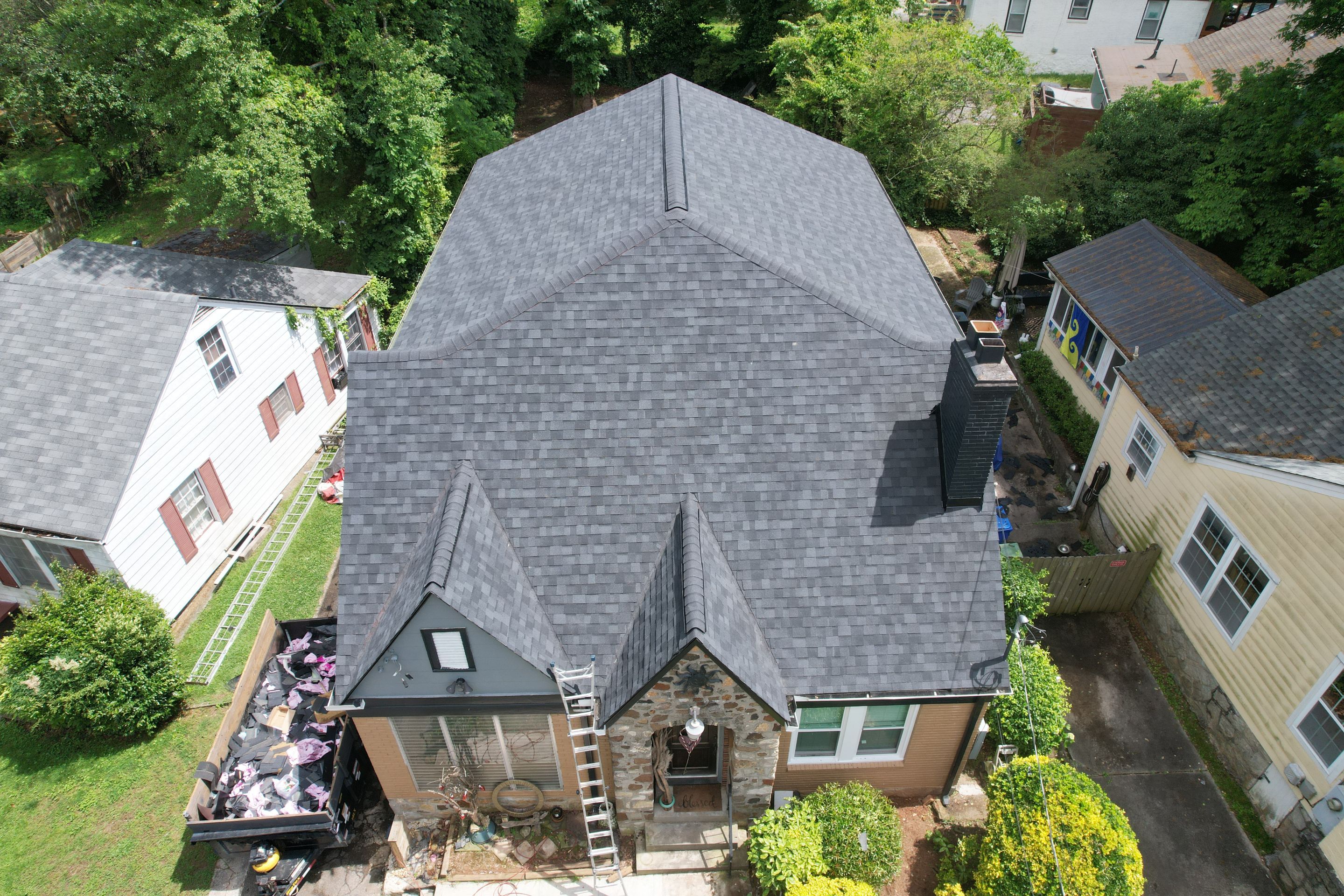 Residential Roof Replacement using Owens Corning Trudef Twilight Black by Inspector Roofing and Restoration