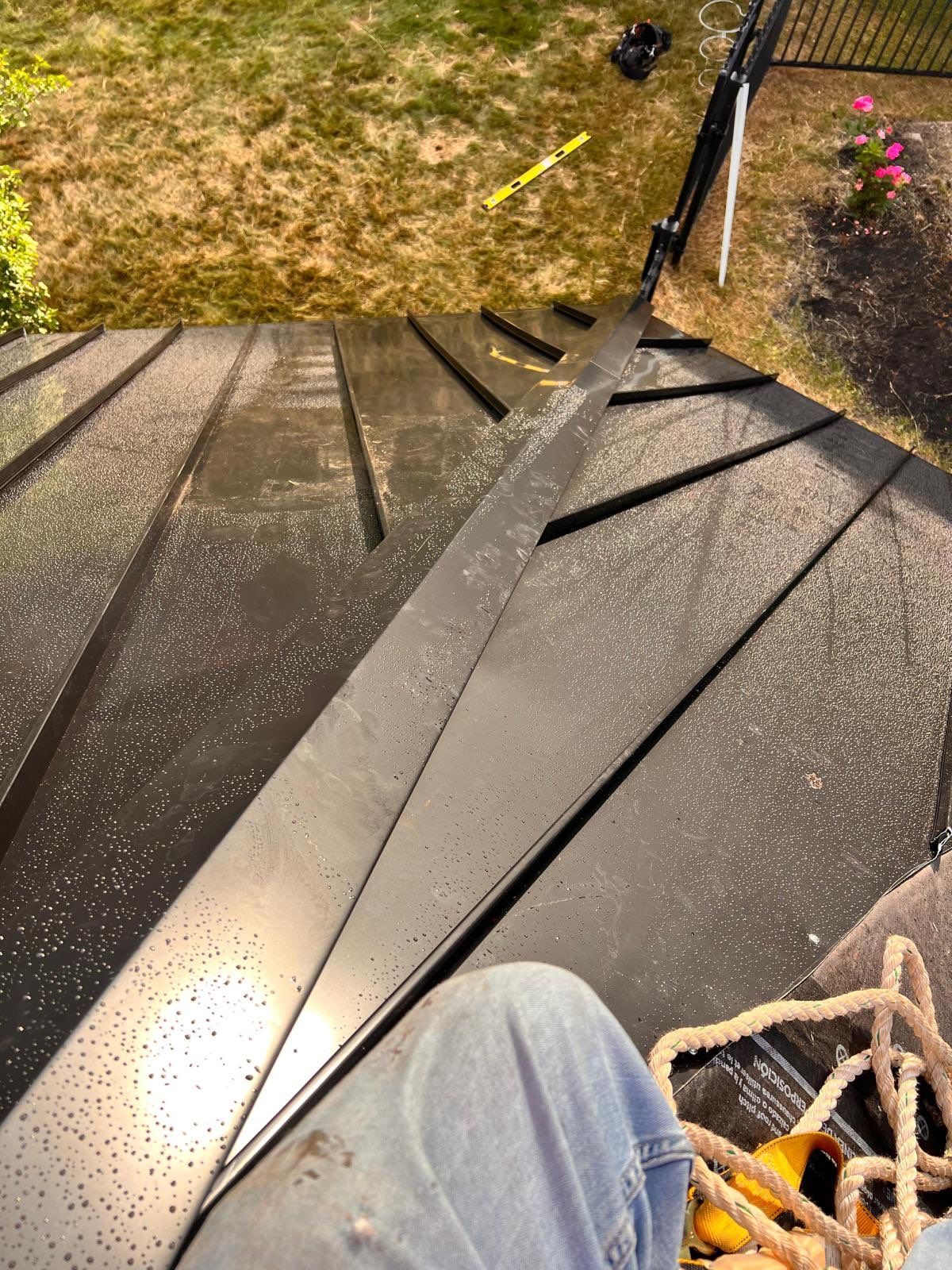 Standing Seam Black Metal Roof- Gazebo by Loyalty Exterior Solutions 