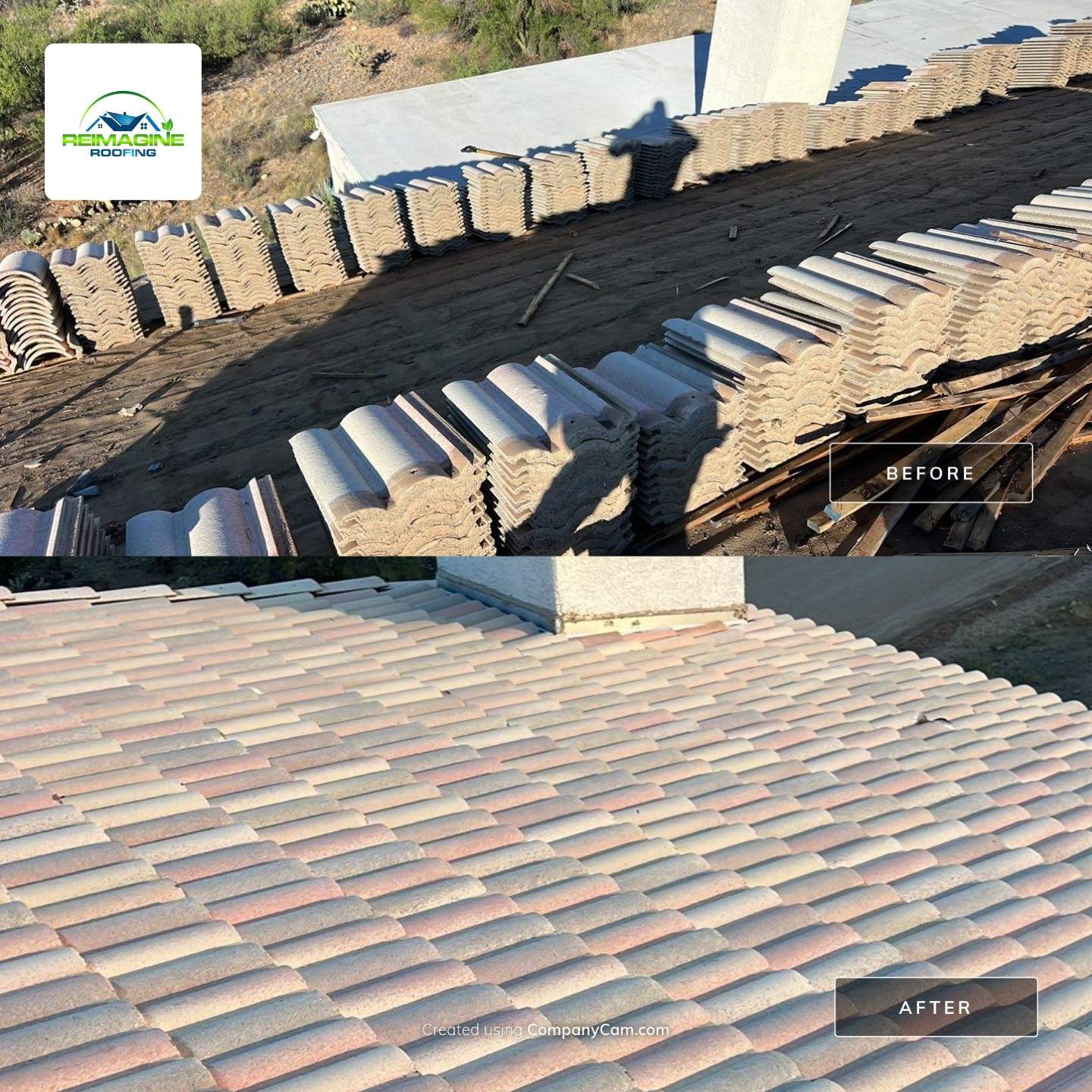 Sunset Rose Clay Tile by Reimagine Roofing