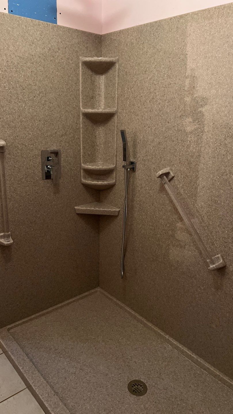 Bathroom Remodel using The Onyx Collection by Ekon Bath, LLC