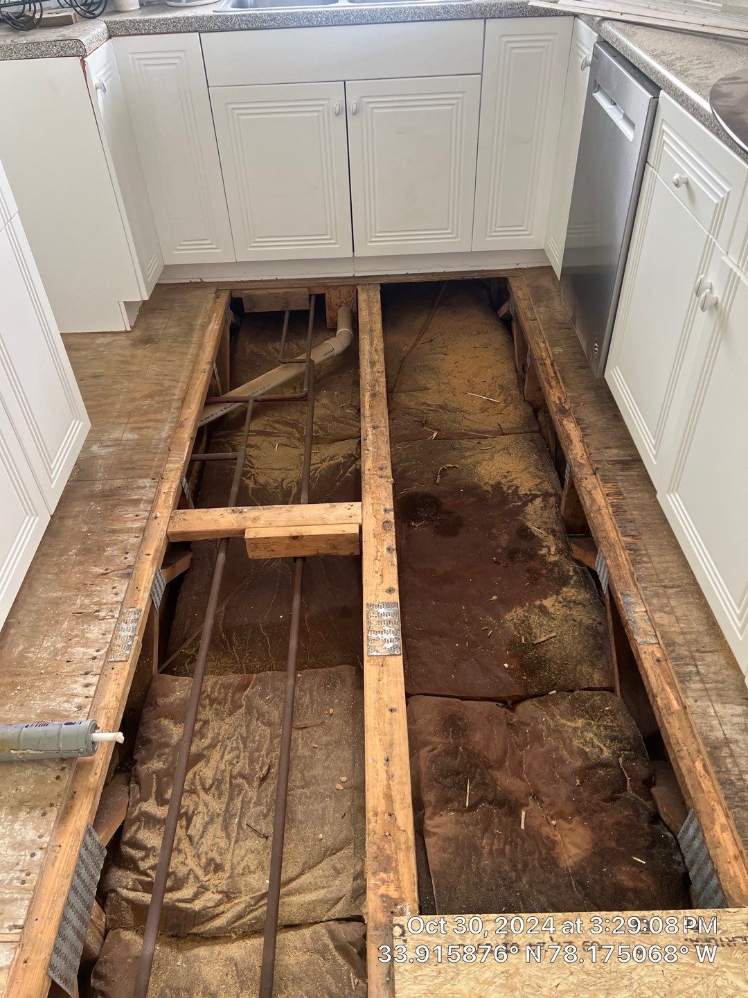 Caving Floor Flooring Repair in Oak Island, NC by RGR Construction and Roofing, LLC