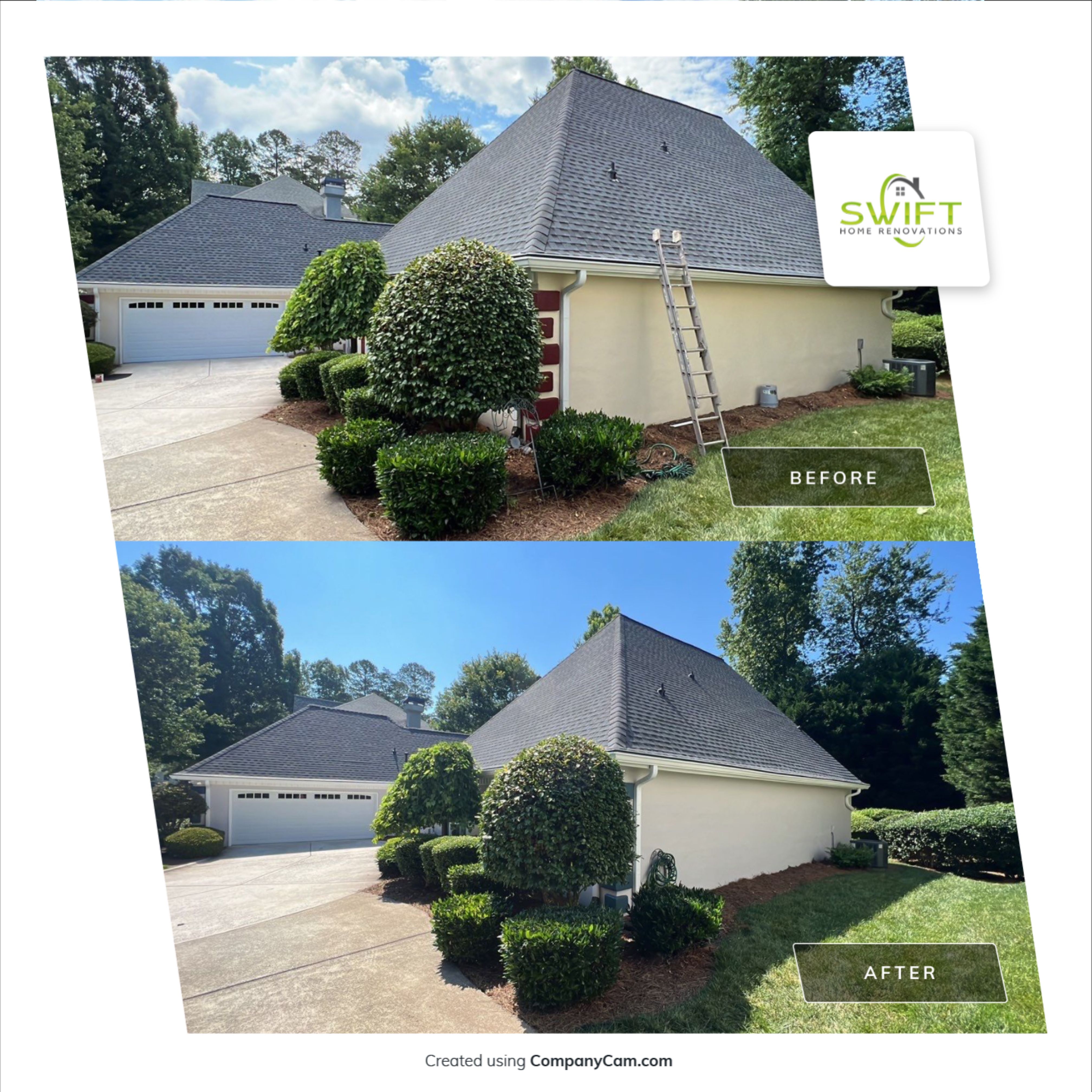 Exterior Home Painting and Shutter Refresh in Marietta by Swift Home Renovations