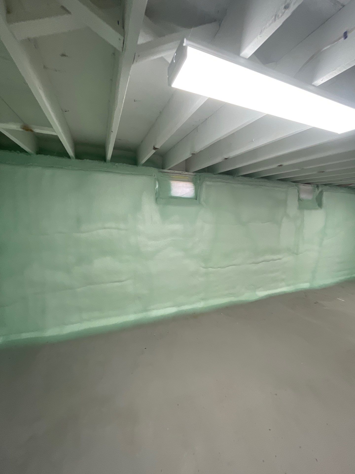 Basement Exterior Walls using Closed Cell Spray Foam by NYS Foam & Energy