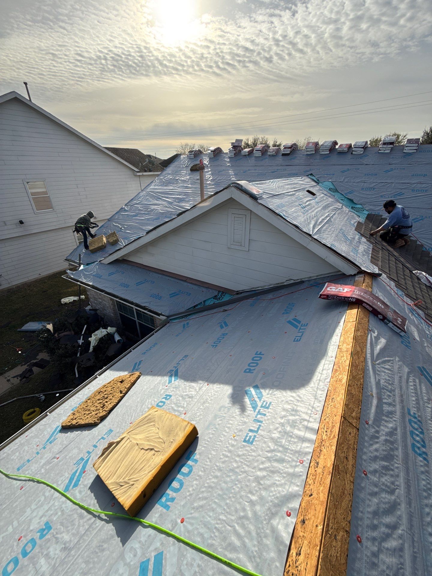 Residential Roof Replacement using GAF NATURAL SHADOW - WEATHERED WOOD by Elite Roofing LLC