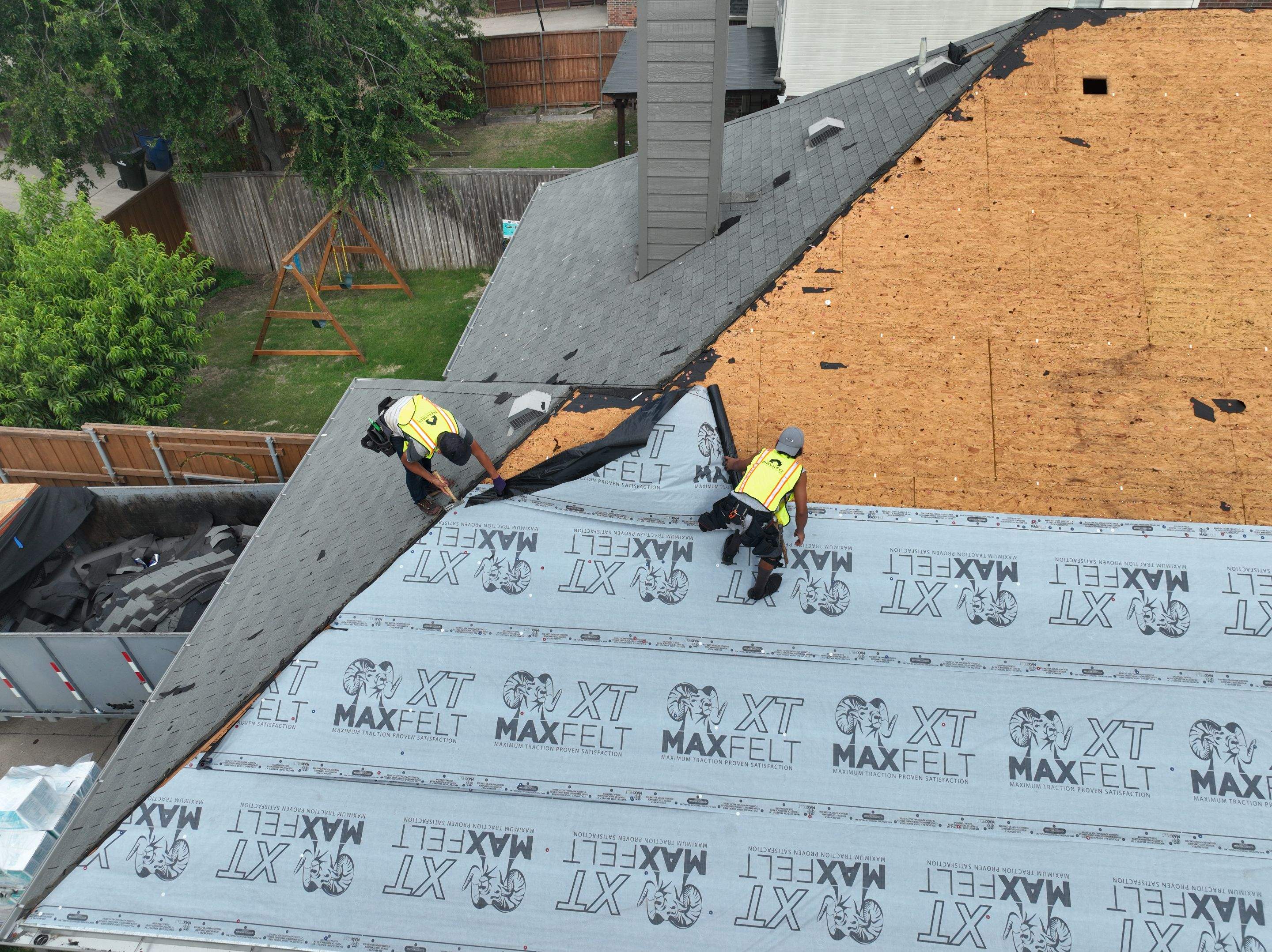 Residential Roofing Installation using CertainTeed Landmark MaxDef Weathered Wood by OneSource Roofing and Restoration
