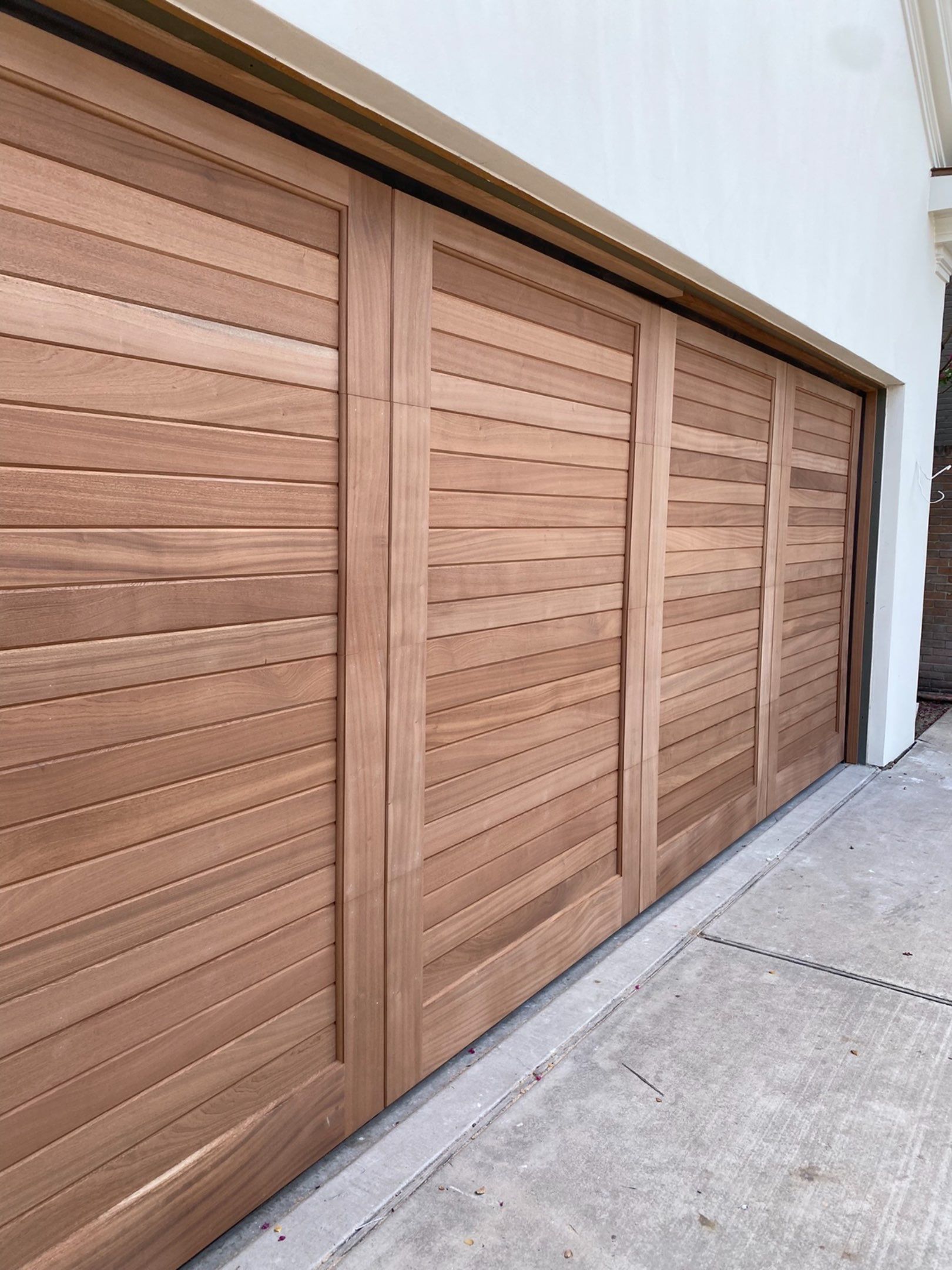 New Garage Door using Timberlane Wood Garage Door + LiftMaster Heavy Duty Opener by Meadows Garage Doors