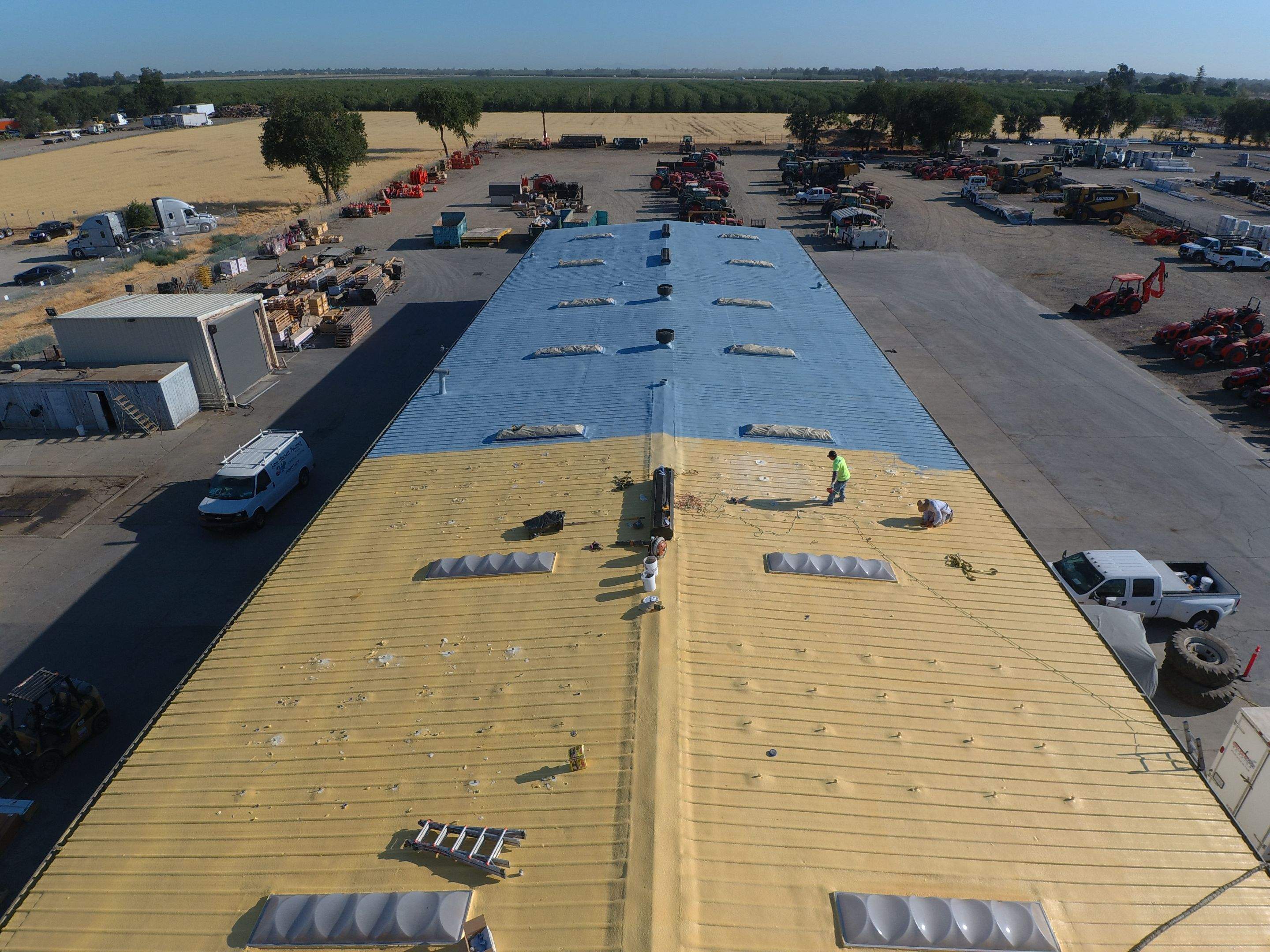 Spray foam and coatings using Conklin Benchmark/PUMA XL coatings and spray foam by Straight Edge Roofing Inc