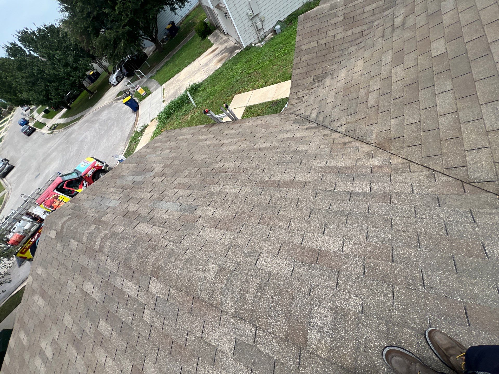 Shingle Roof Wash Project in Cibolo by Bright Choice