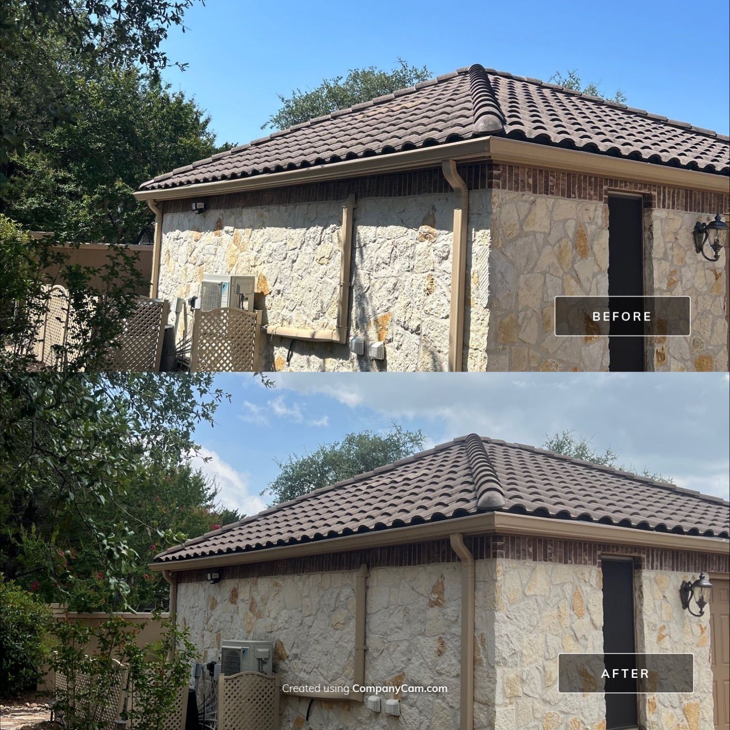 Tile Roof Washing Project in Garden Ridge by Bright Choice