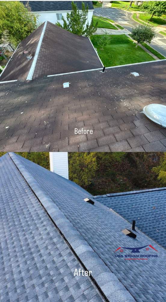 Roof Replacement Project in Burke by USA Storm Roofing and Construction Group