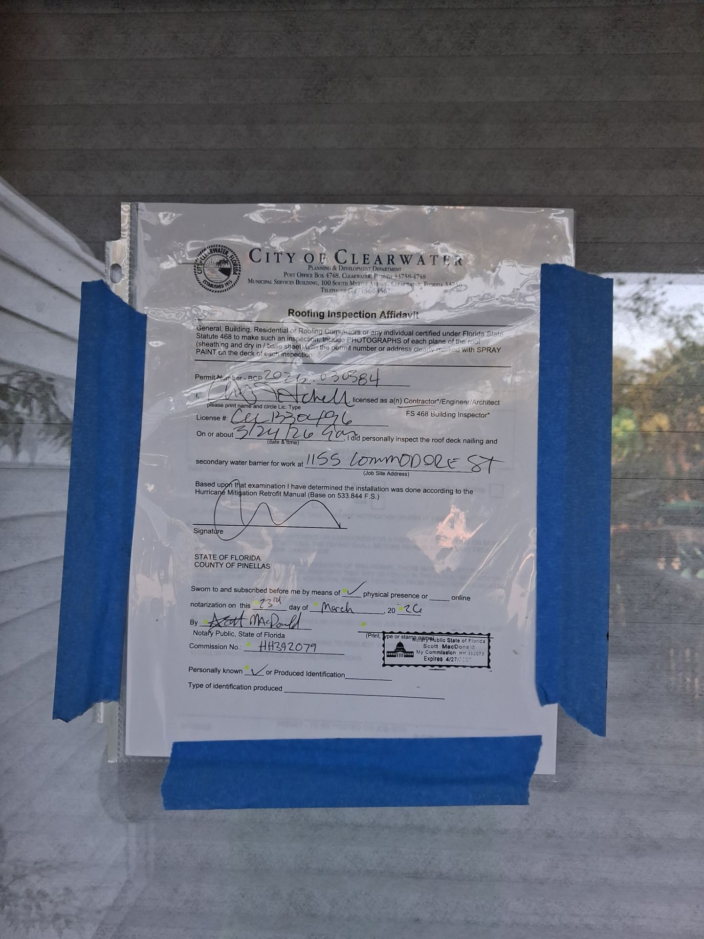 Project in Clearwater 33755 by Mitchell Roofing Company LLC 