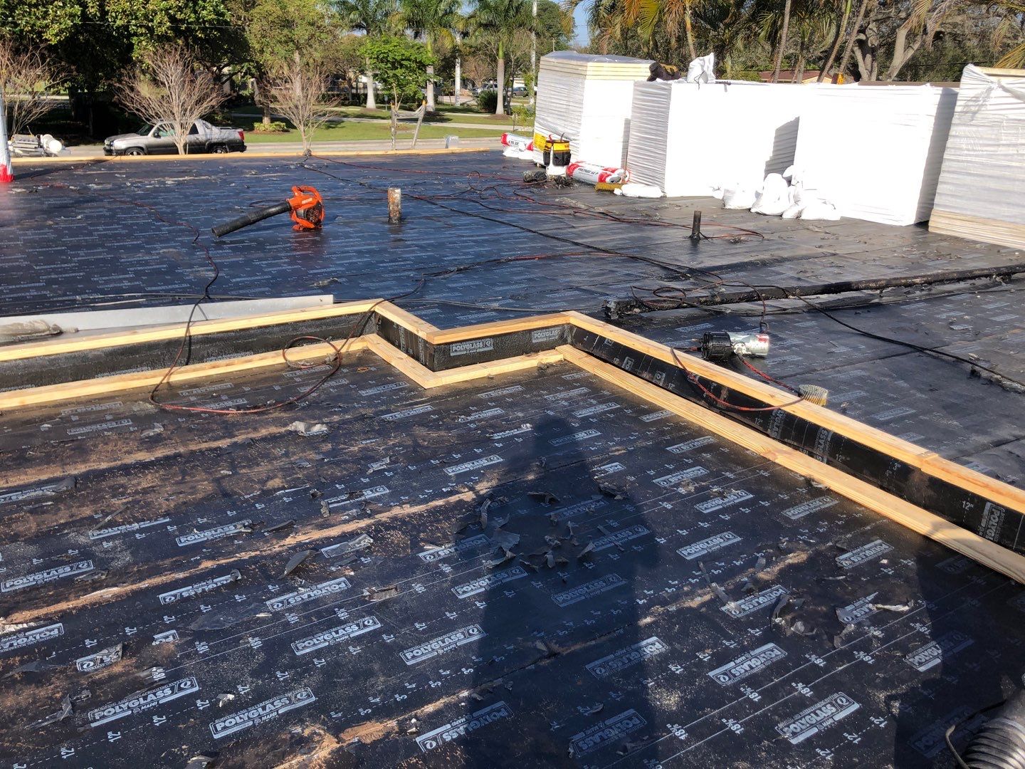 Residential Re-Roof using Polyglass Self-Adhered Flat Deck by First Due Roofing