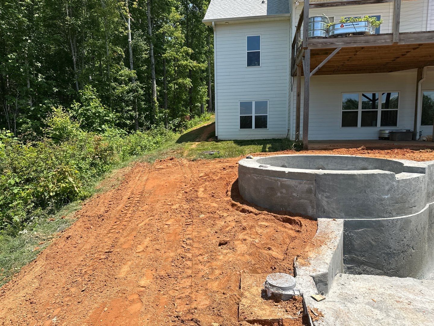 Pool Area Hardscape  by Growing Edge Landscape & Design, Inc.