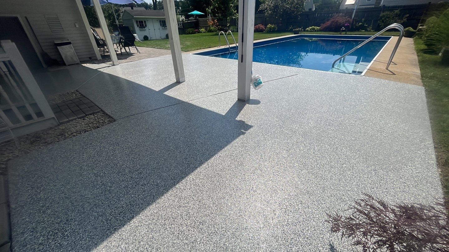 Pool Deck in Nashua, NH 03060 by Symphony Concrete Coatings