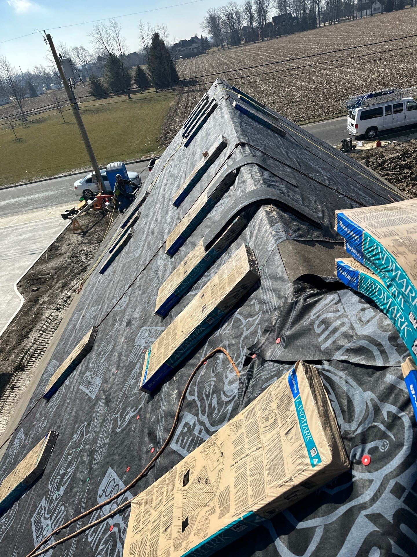Residential Roofing Installation using CertainTeed Landmark Weathered Wood by Nitro Roofing and Construction
