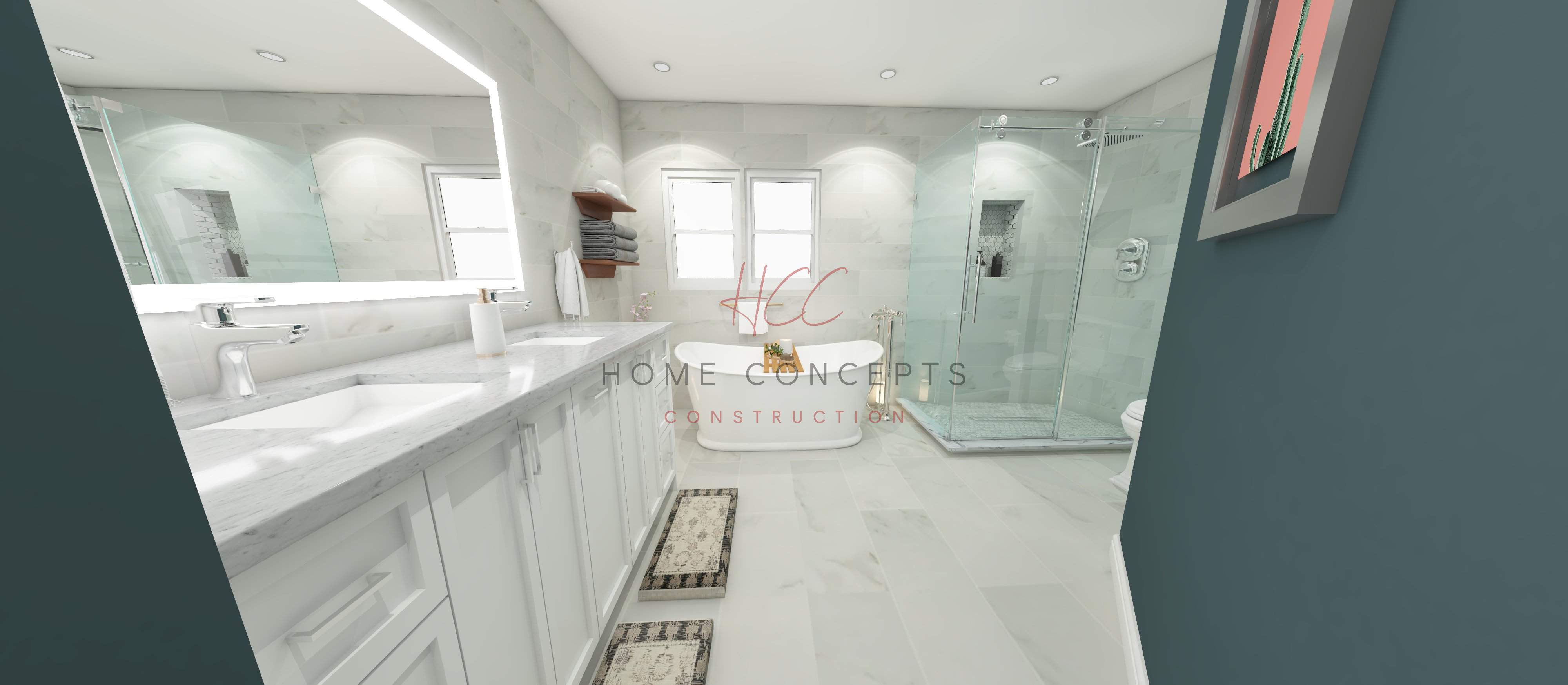 Bathroom Remodel using Tile by Home Concepts Construction