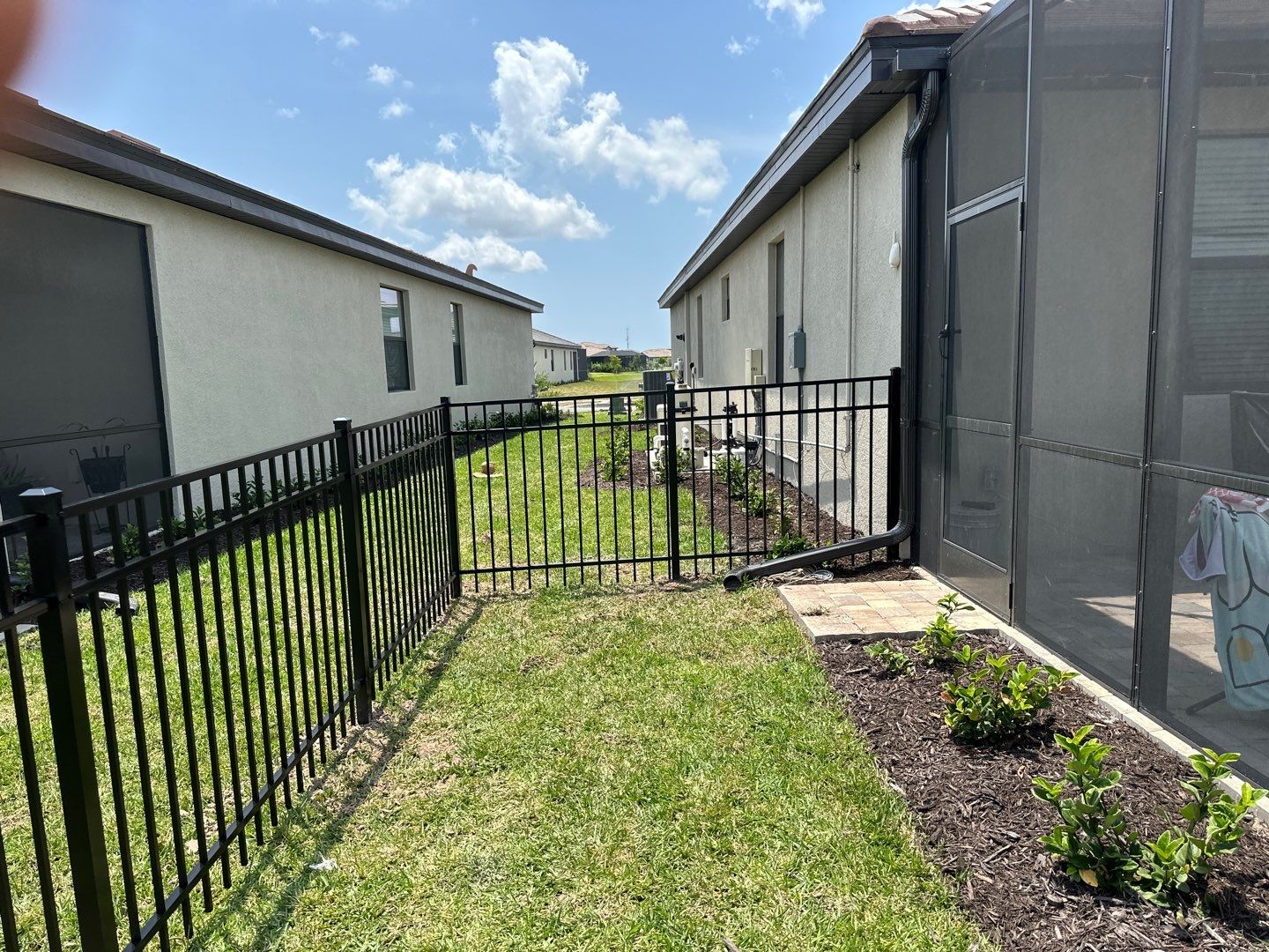 Aluminum Fence Installation using Black 3 Rail Aluminum Fence by Asap fence and gates, LLC