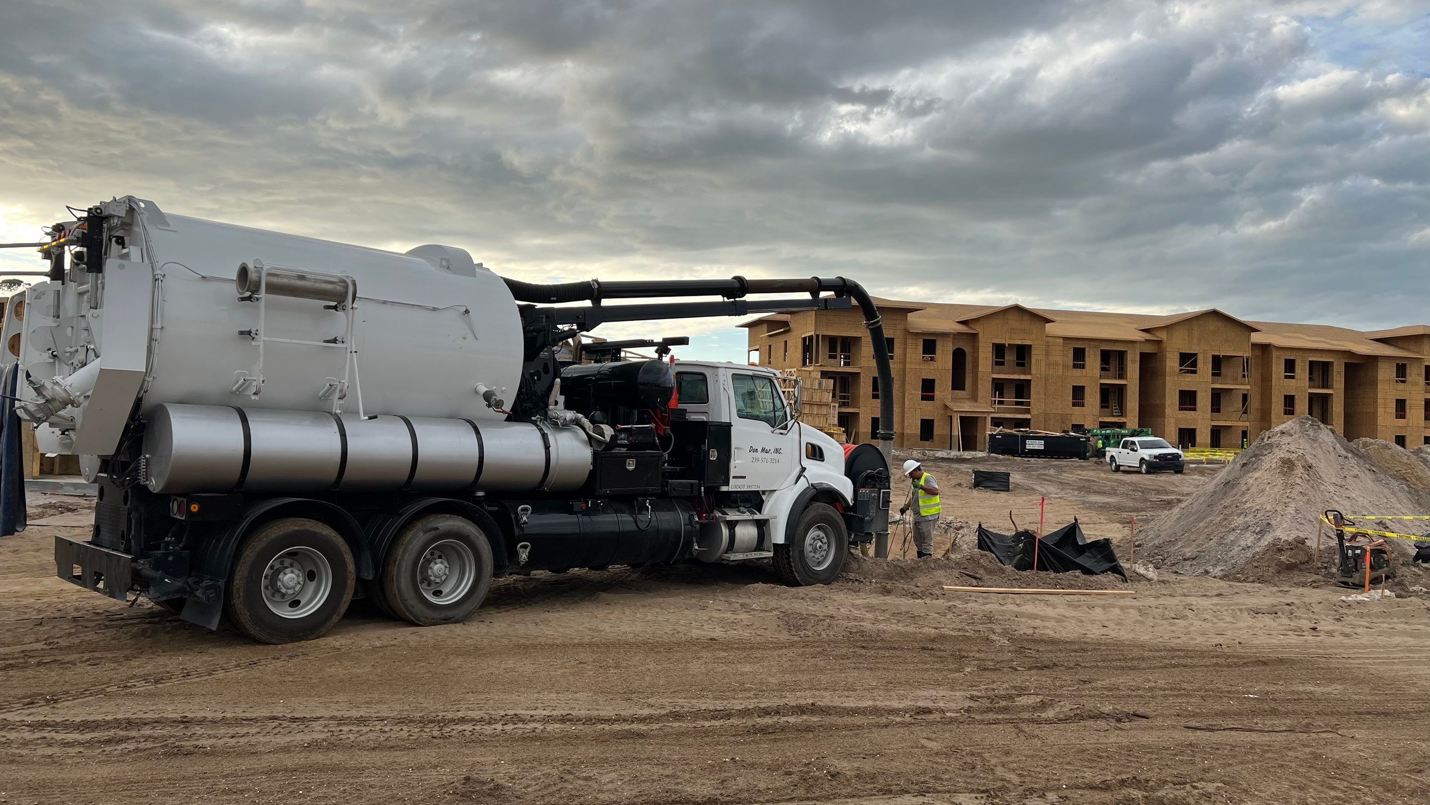 New Construction Sewer System Cleaning by APS Power & Water