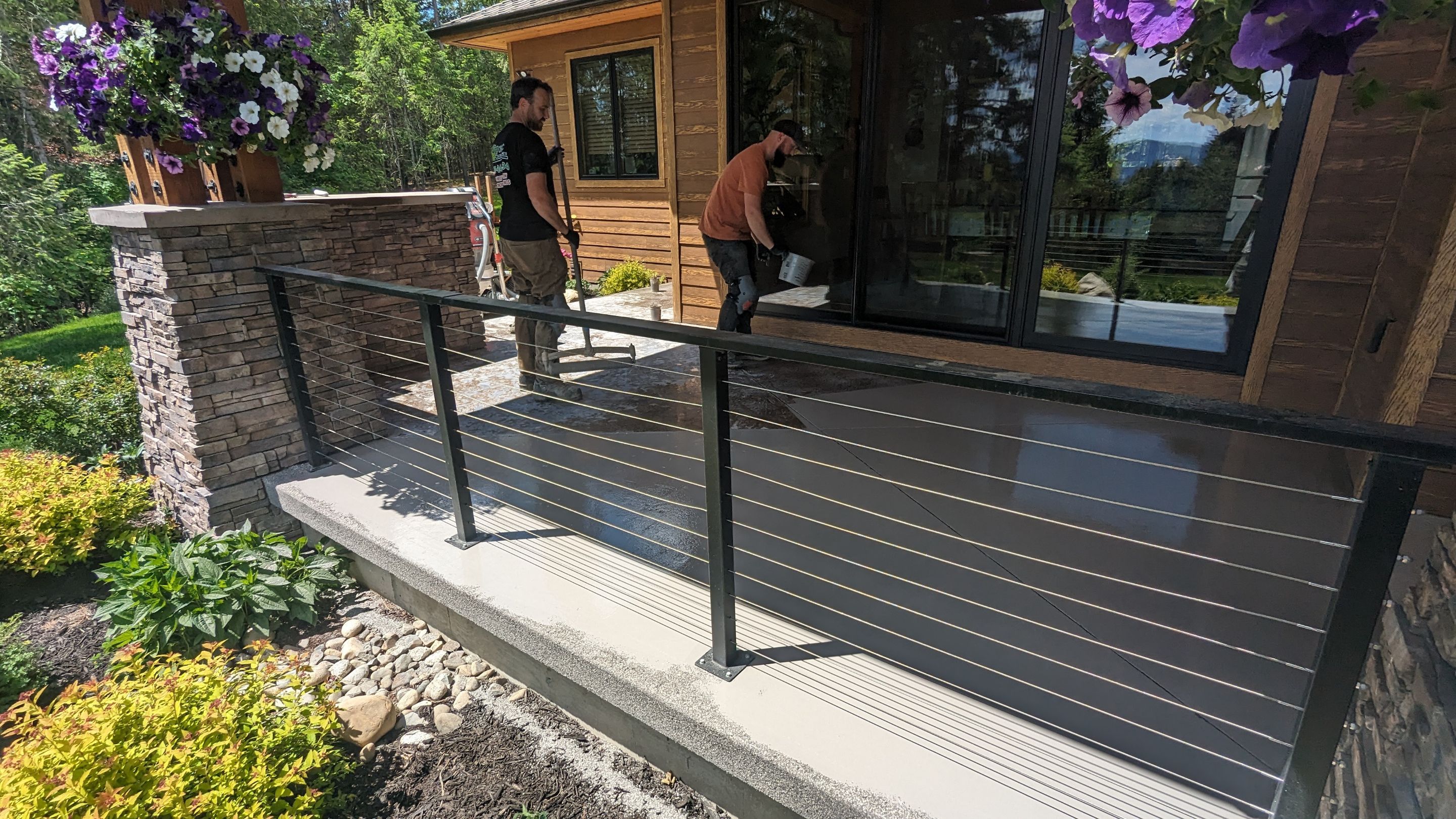 Patio Transformation using Echo 1/4" Chip by Croc Coatings, LLC