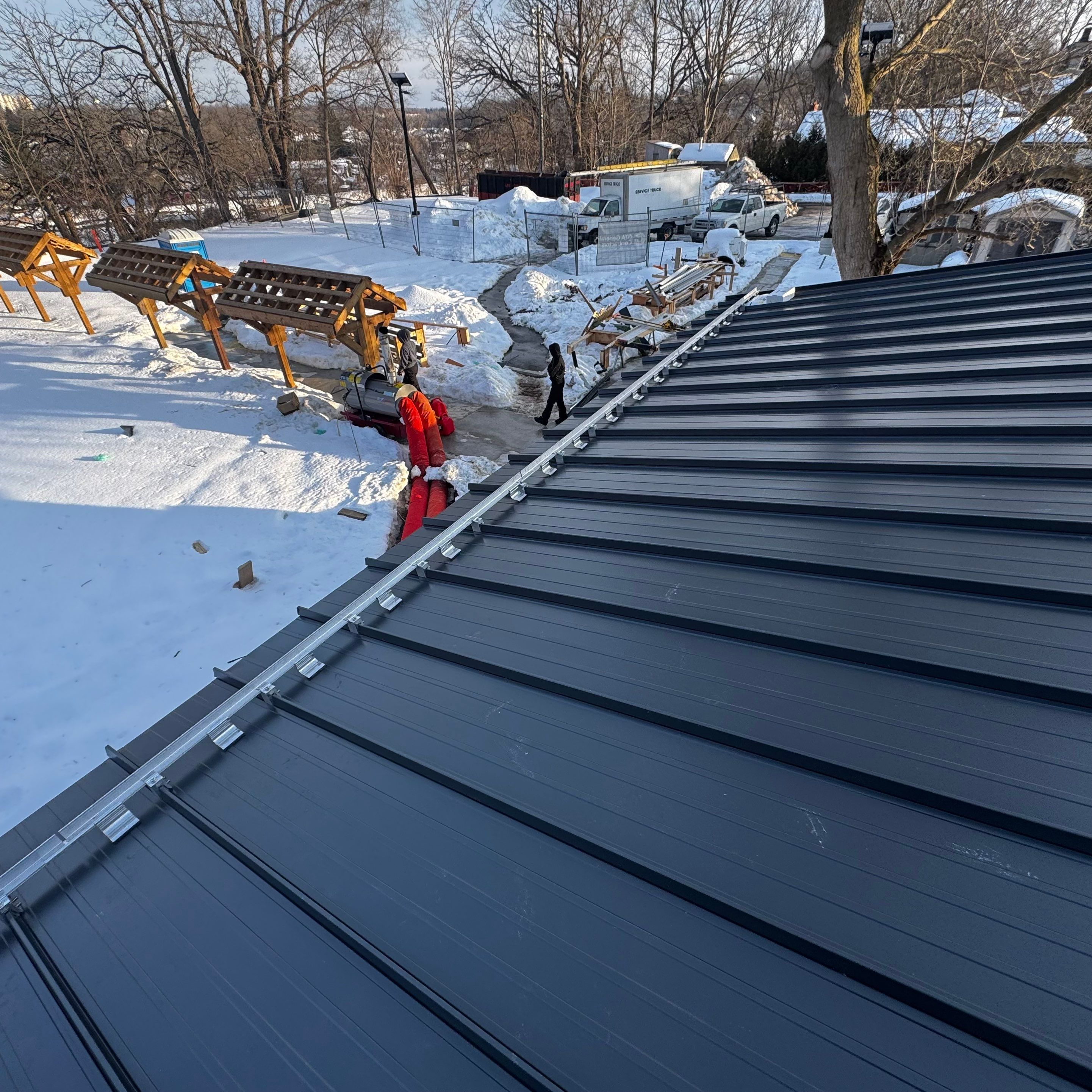 Commercial Roofing Installation using 16" Standing Seam Panels by Jay Carter Roofing & Sheet Metal