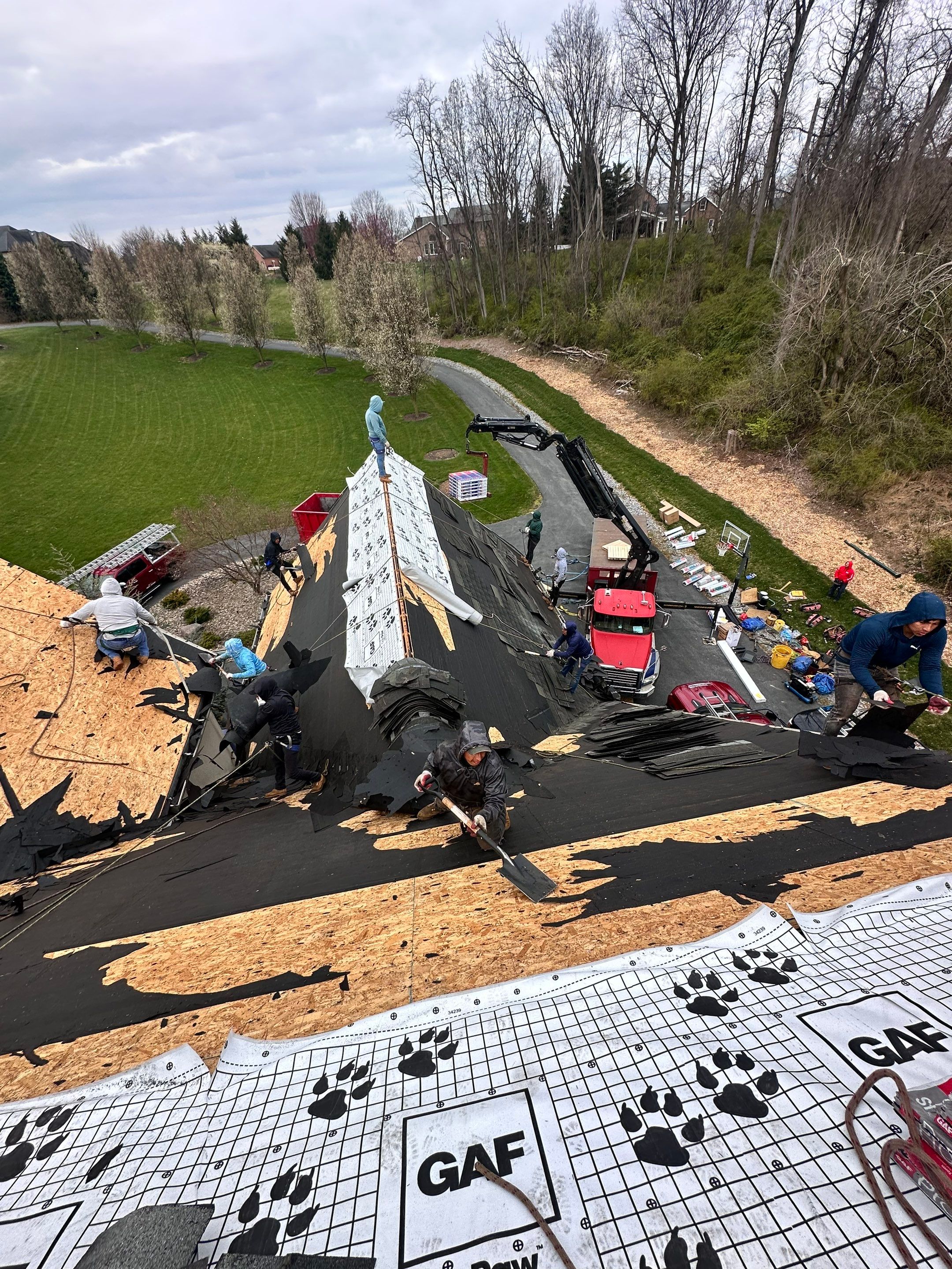 Residential Roofing Installation using Gaf Hdz Architectural Shingle by Teflon Roofing