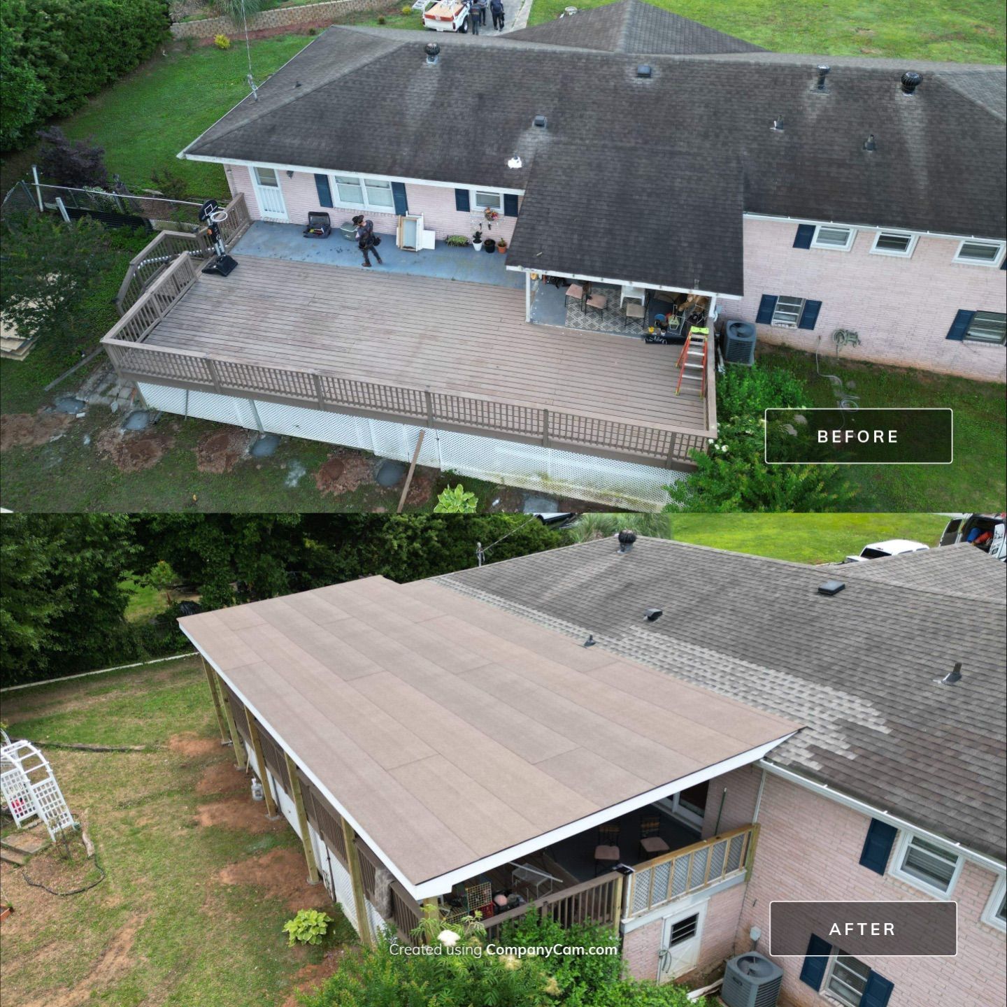 Cover porch by Deerfield Roofing LLC