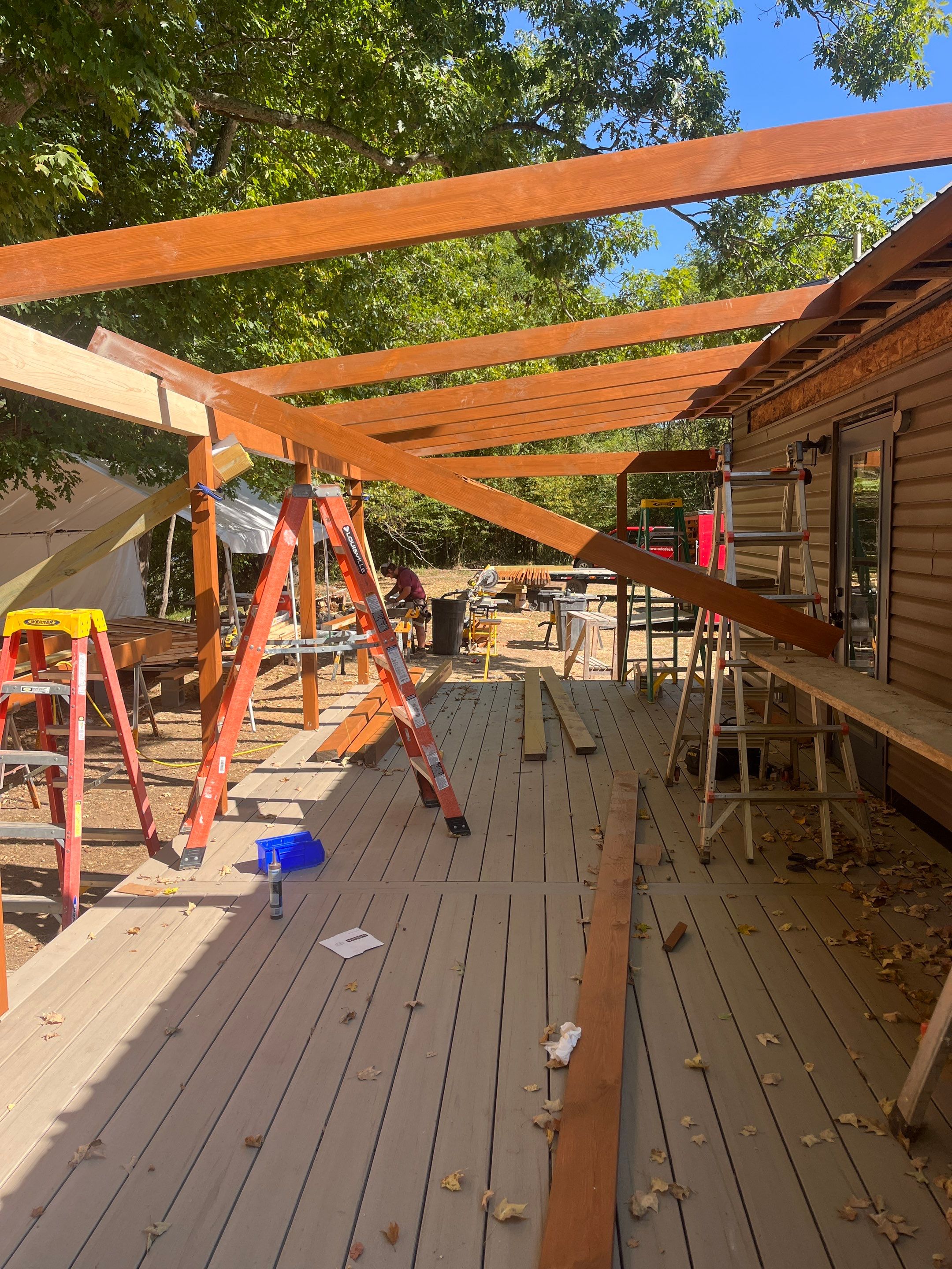 Custom Composite Deck and Screened Porch Addition in Hinton by Walnut Hollow Decks & Outdoor Living