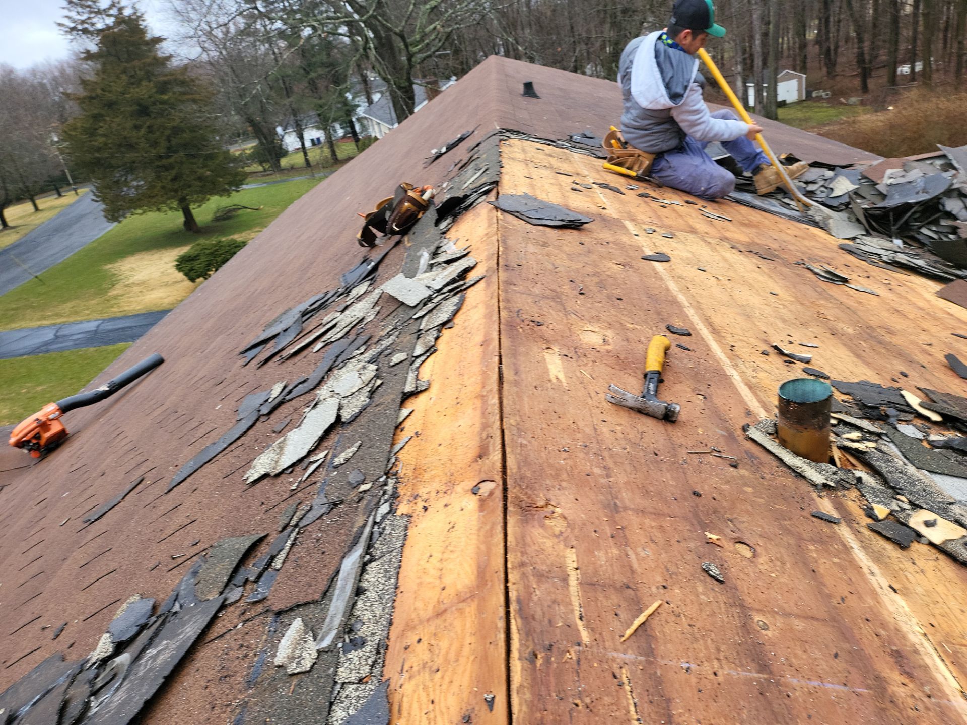 Residential Roofing Installation using Owens Corning TruDefinition Duration Designer - Black Sable by A Plus Exterior
