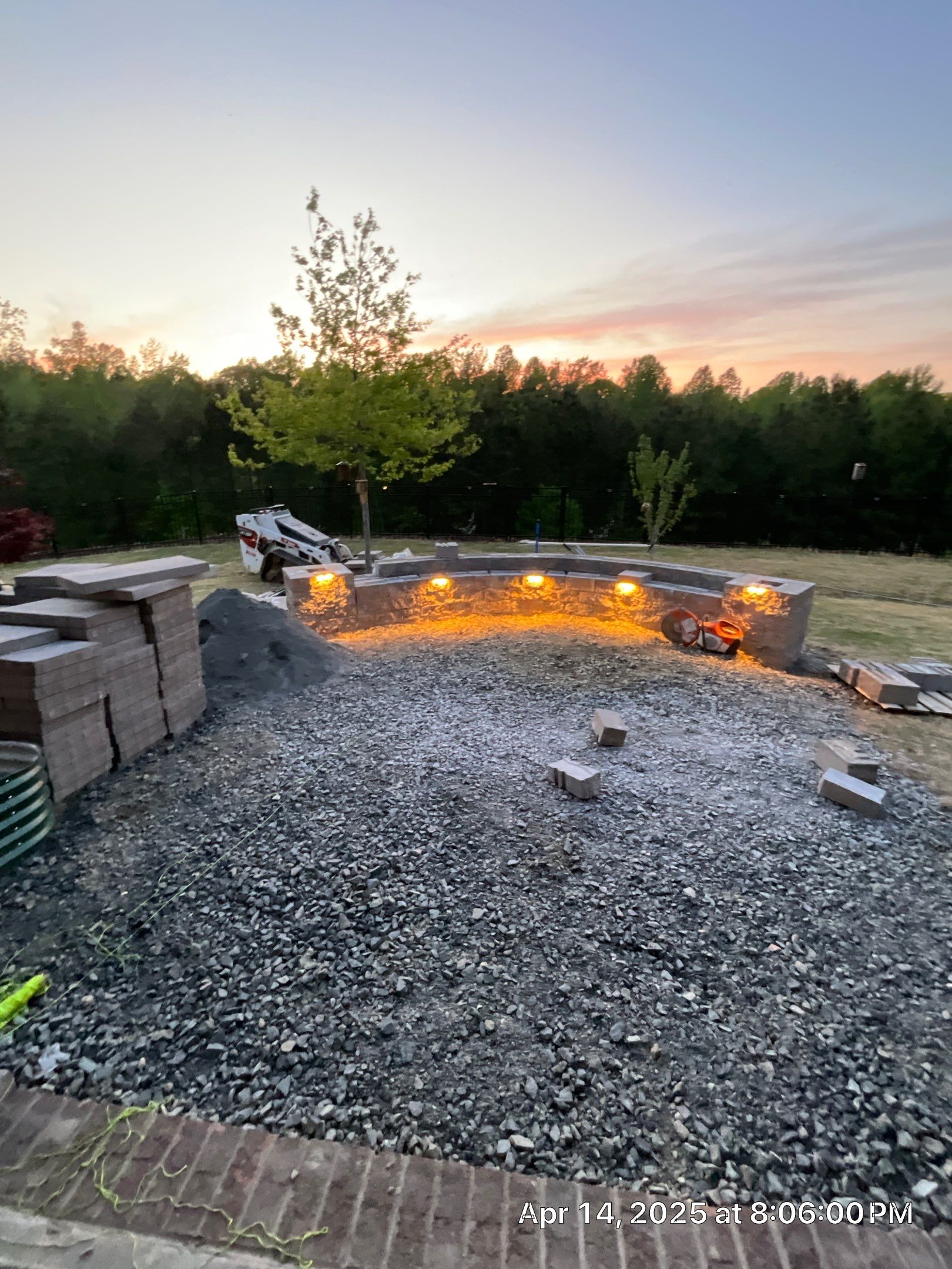Patio Installation using Stone Pavers by Carolina-Metro Landscape, Inc