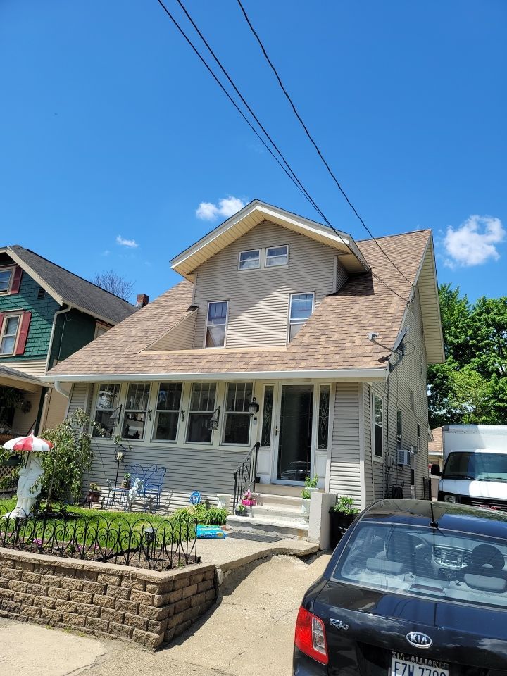 ATLAS PINNACLE COLOR: MORNING HARVEST DRIP EDGE: WHITE by Eagle Eye Roofing