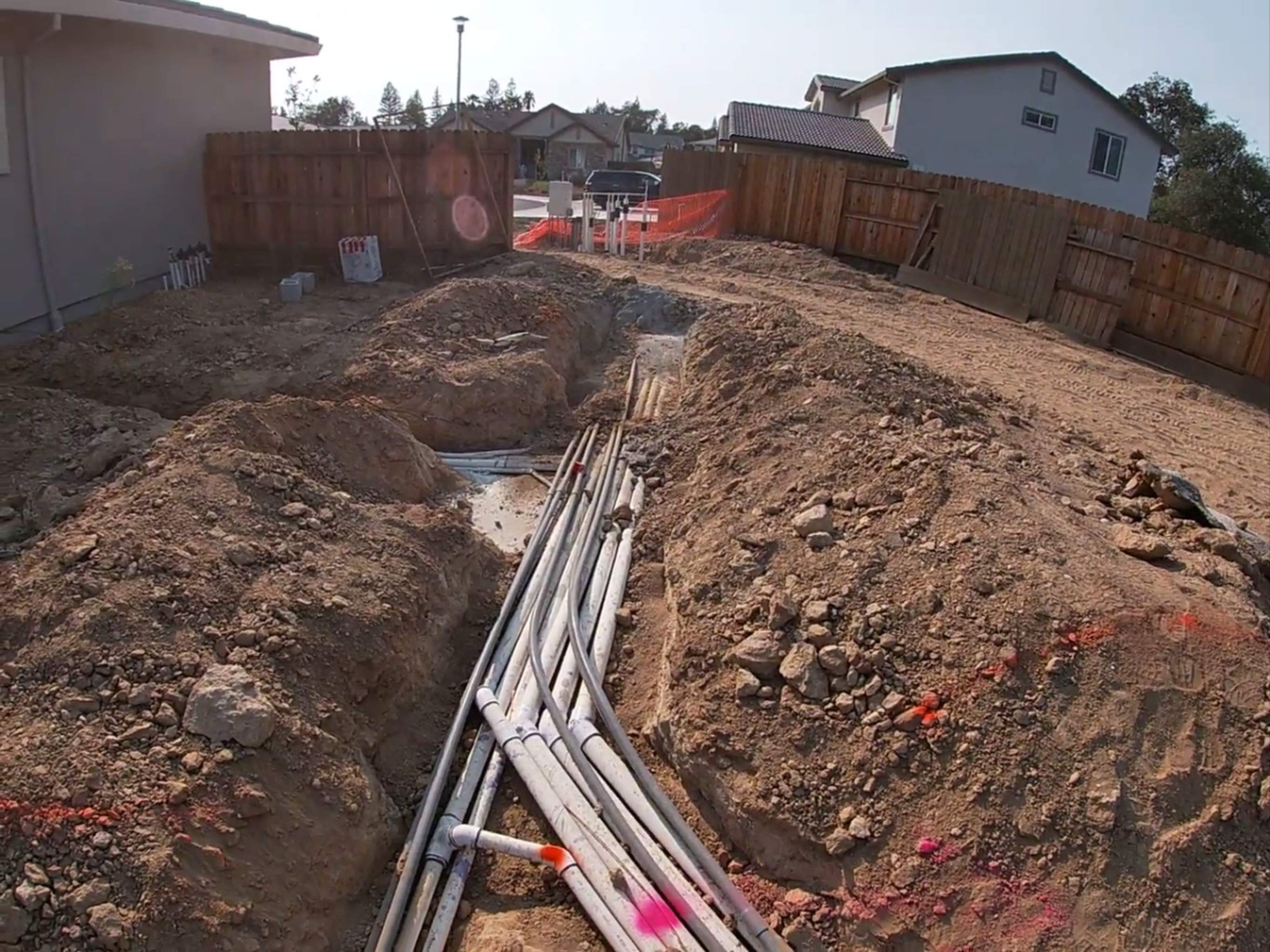 Backyard renovation by Peach Electric Inc