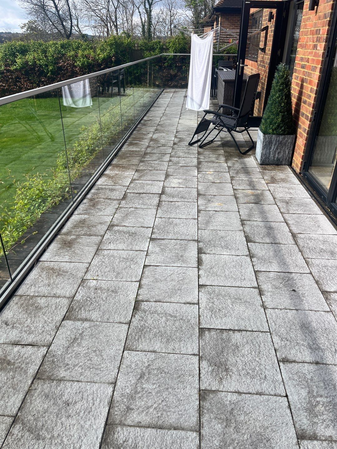 Roof Patio Driveway Clean using Honda 15lpm Low Pressure Washing Machine by Ges Exterior Cleaning ltd